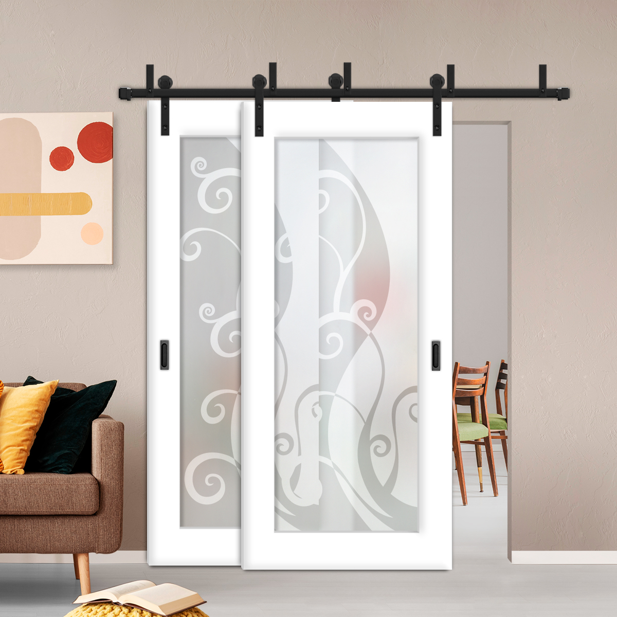 Sliding Barn Bypass Door (Model BGD-0018 Full-Private)