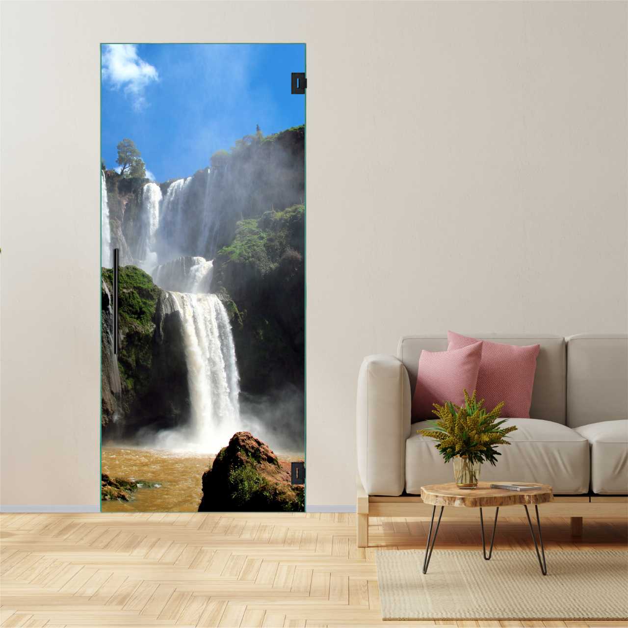 (Ouzoud waterfalls, Africa) Digital Printing Swing Glass Door DPSD-6309