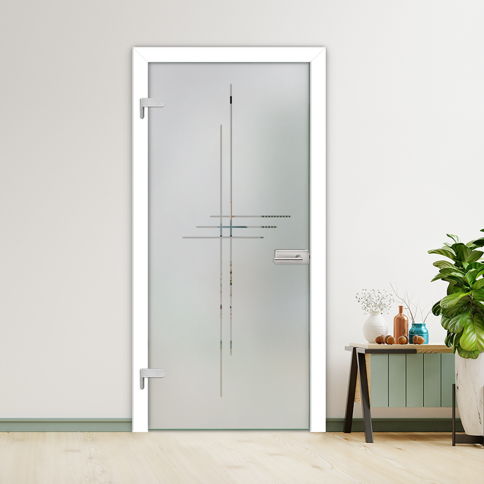 Hinged Glass Door (Model HGD-H+H-0020 Semi-Private)