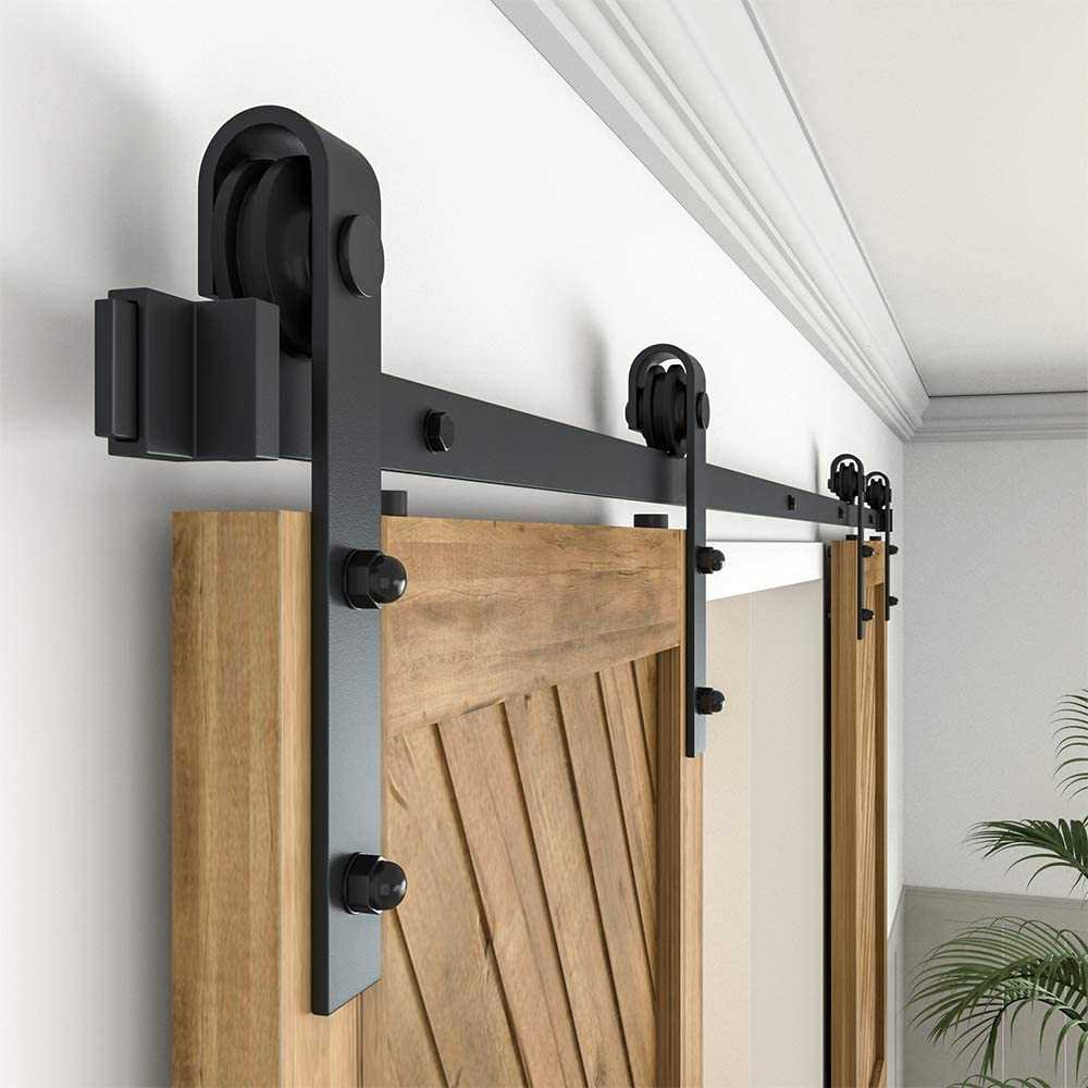 Closet Kit, Cabinet, with Hardware, Antique Style for Double Doors, Black Surface, Black