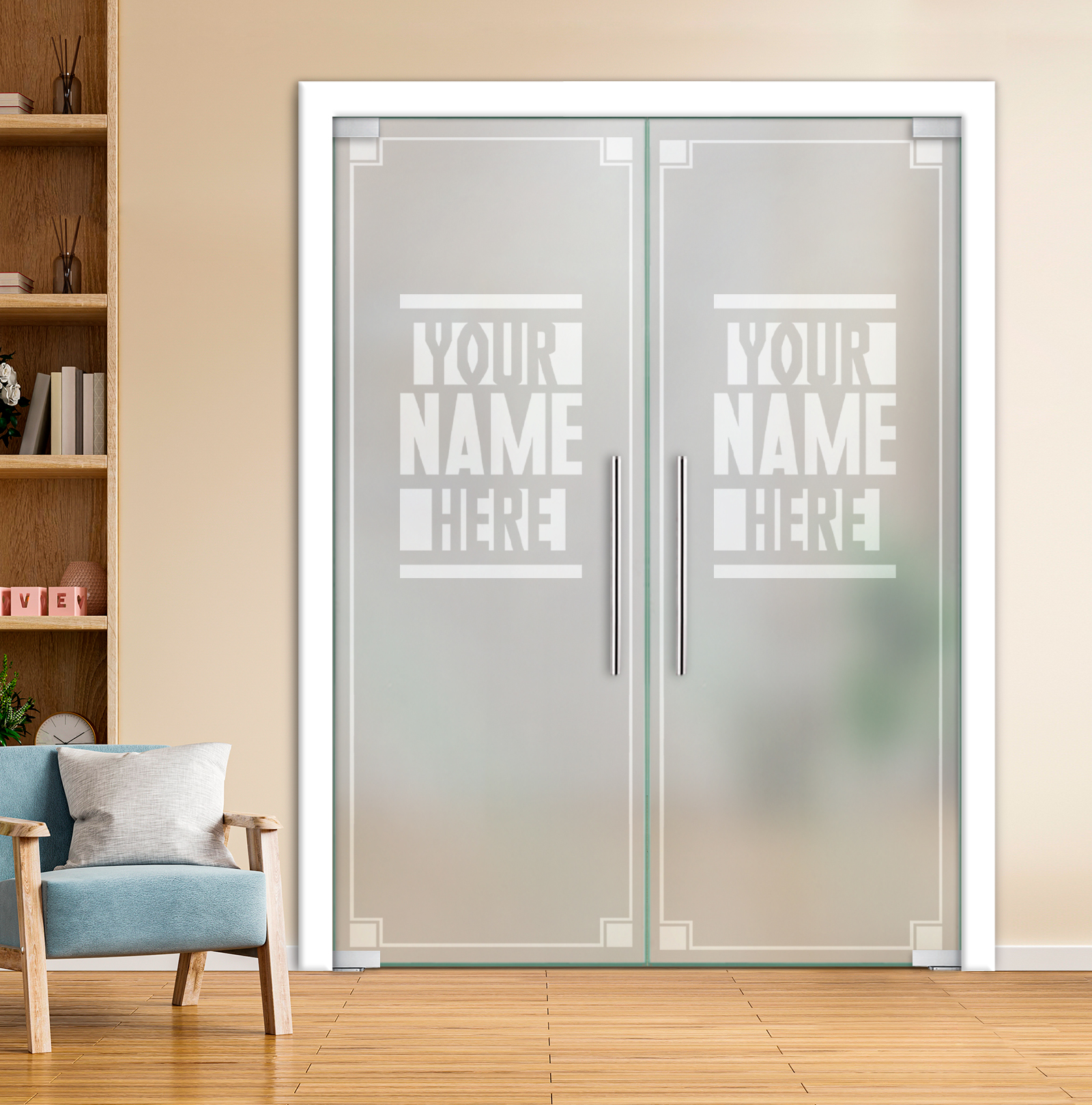 Double Pivot Glass Door (Full-private) T-Handle