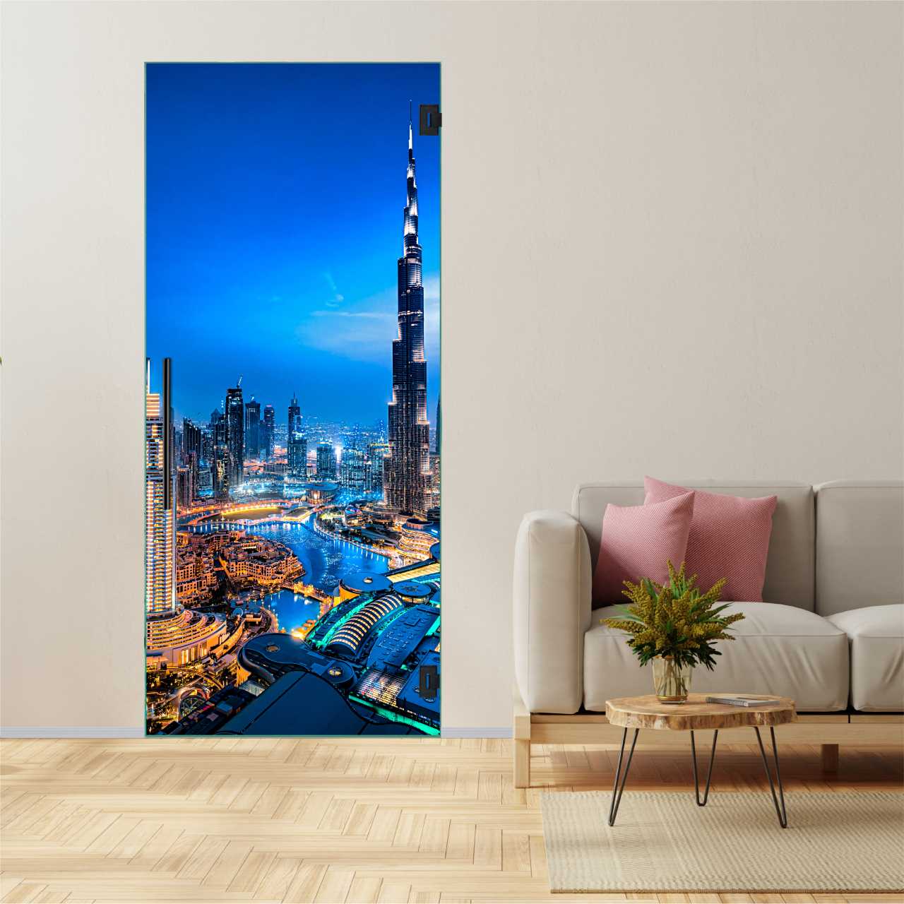 (Dubai) Digital Printing Swing Glass Door DPSD-6304