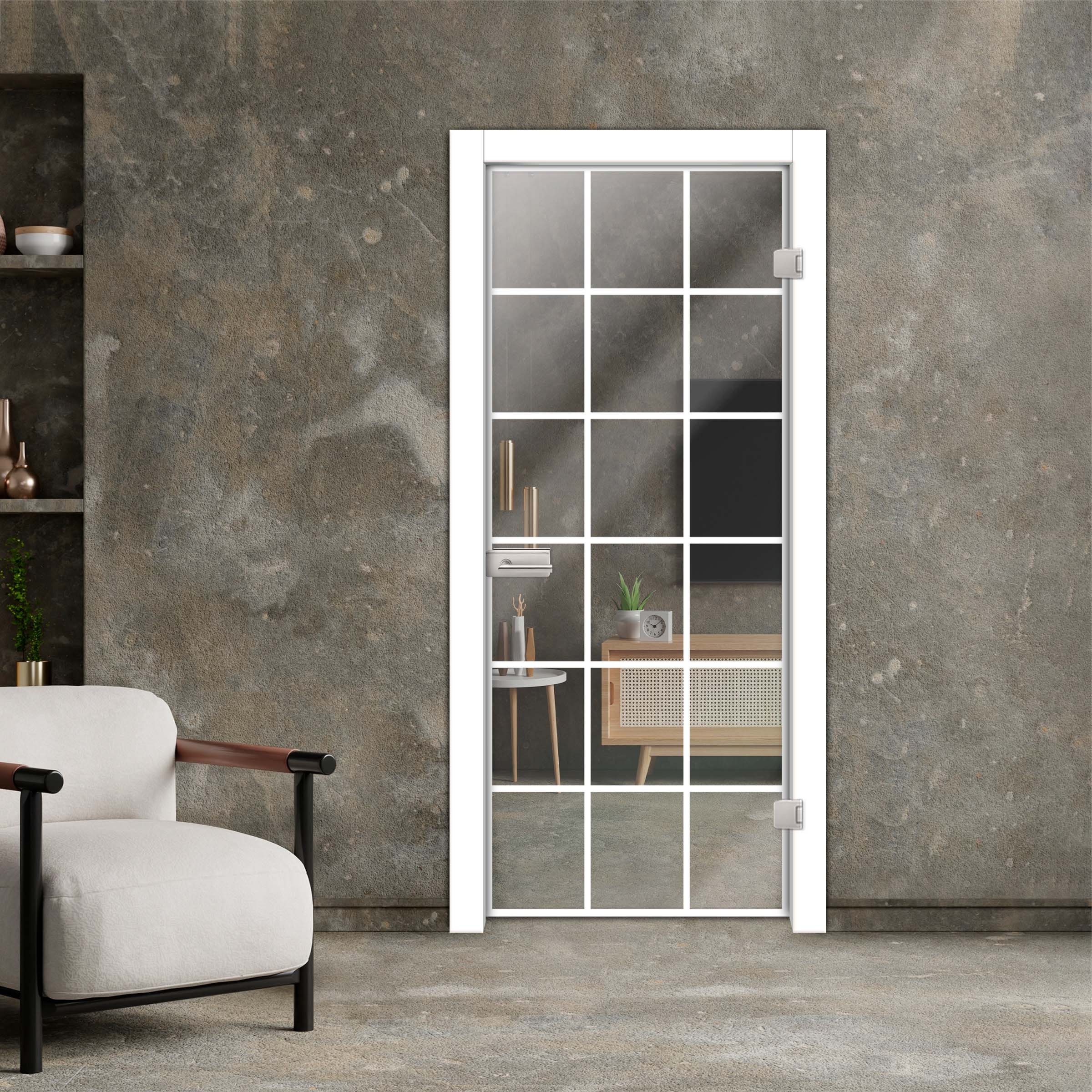 Industrial Style Frameless Hinged Glass Door IHGD-4211