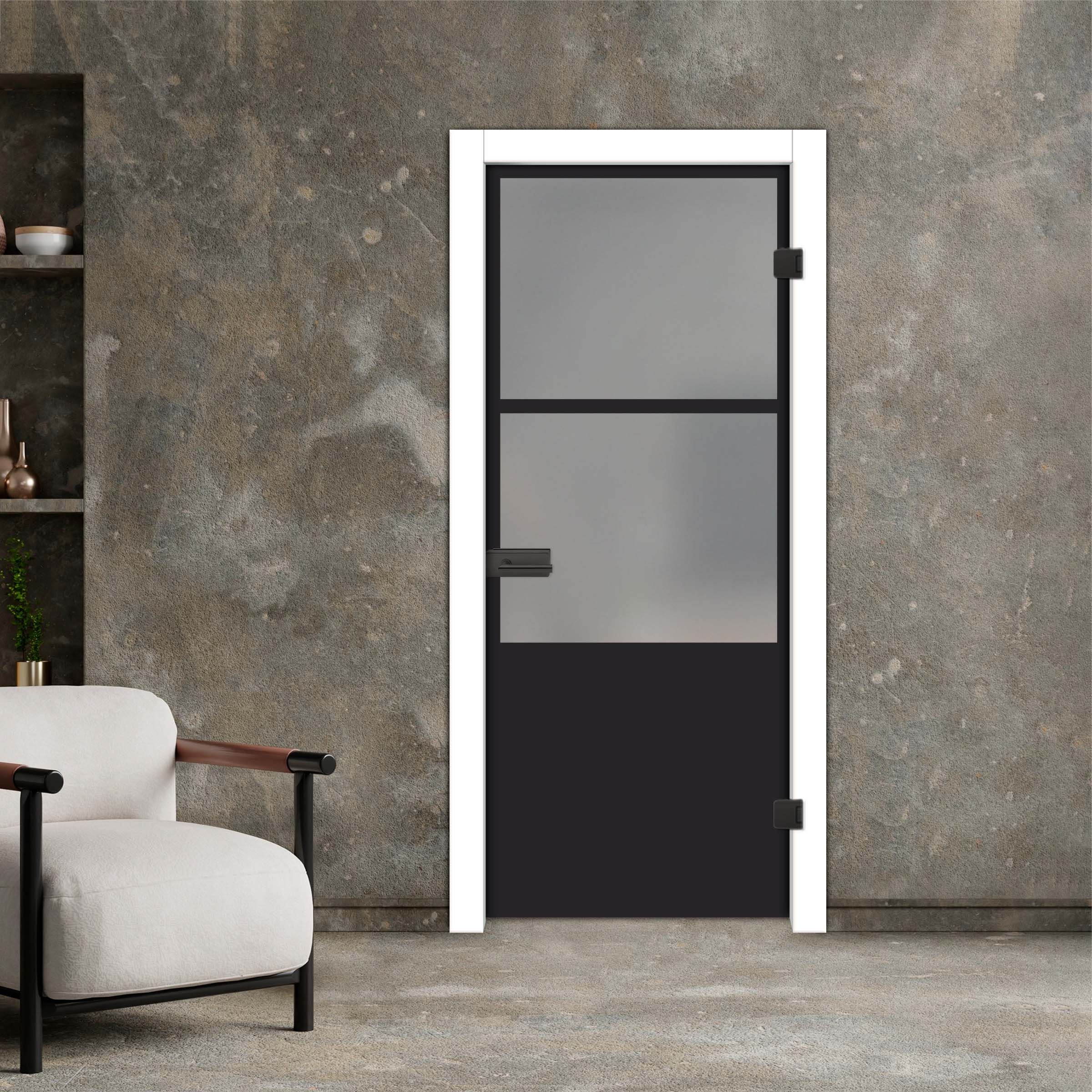 Frameless Industrial Style Hinged Glass Door IHGD-5430