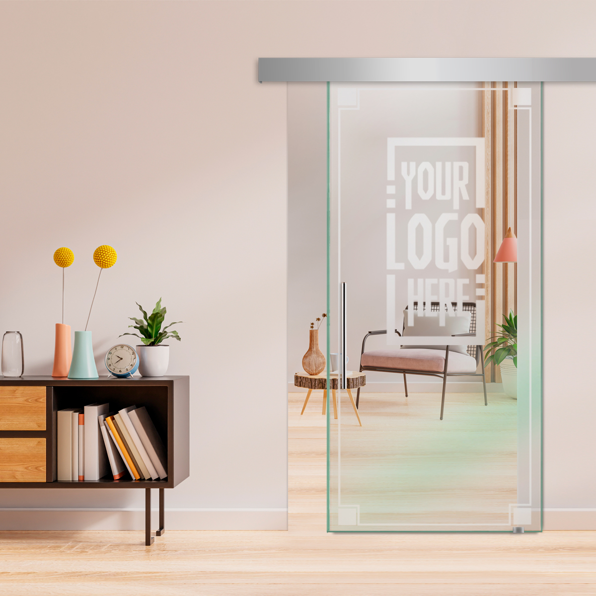 Sliding Glass Barn Door (Non-private) T-Handle