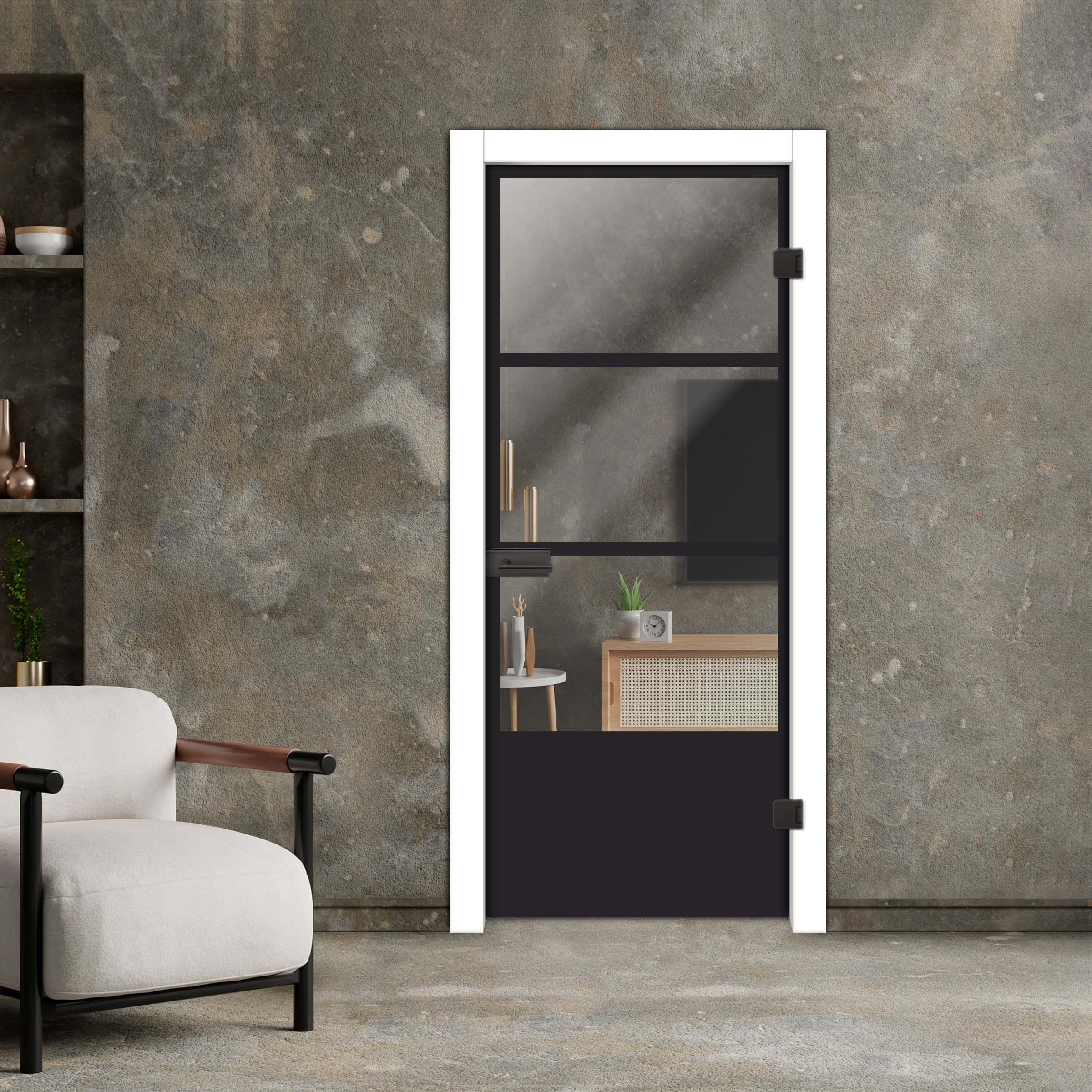 Frameless Industrial Style Hinged Glass Door IHGD-5406