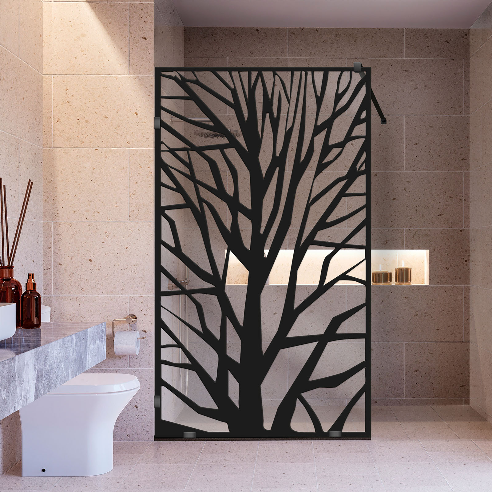 Frameless Fixed Shower Glass Panel FSS-4030