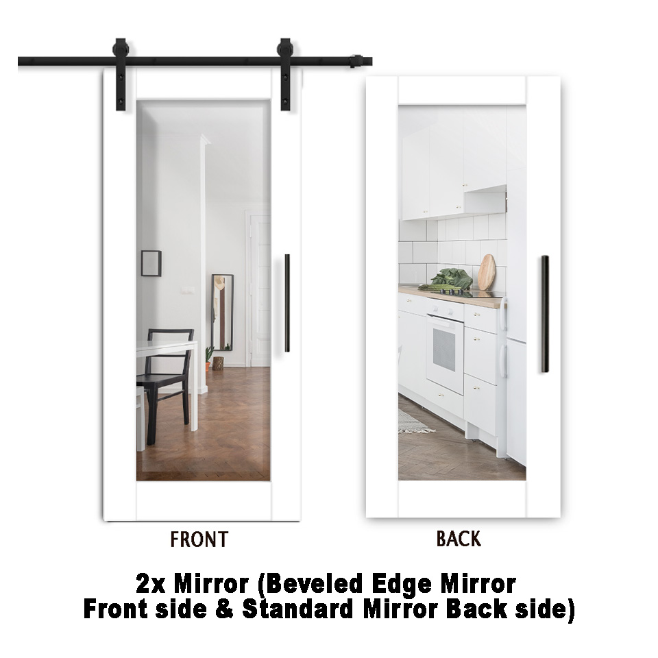 2 x Mirror (Beveled Edge Mirror Front Side / Standard Mirror Back Side)
