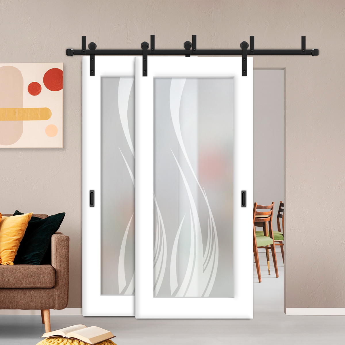 Sliding Barn Bypass Door (Model BGD-0013 Full-Private)