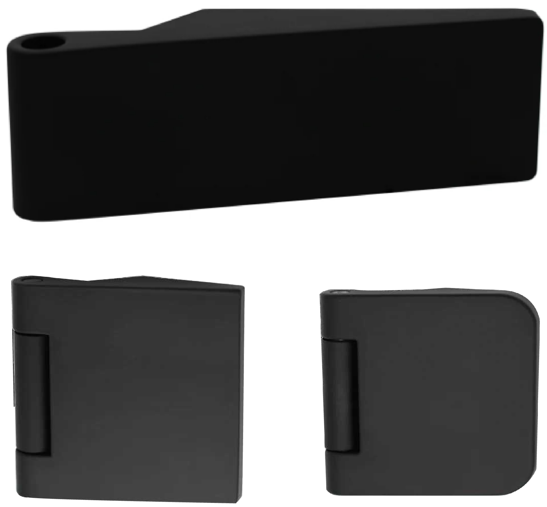 Black Matt Single Hinged for Interior Glass Doors