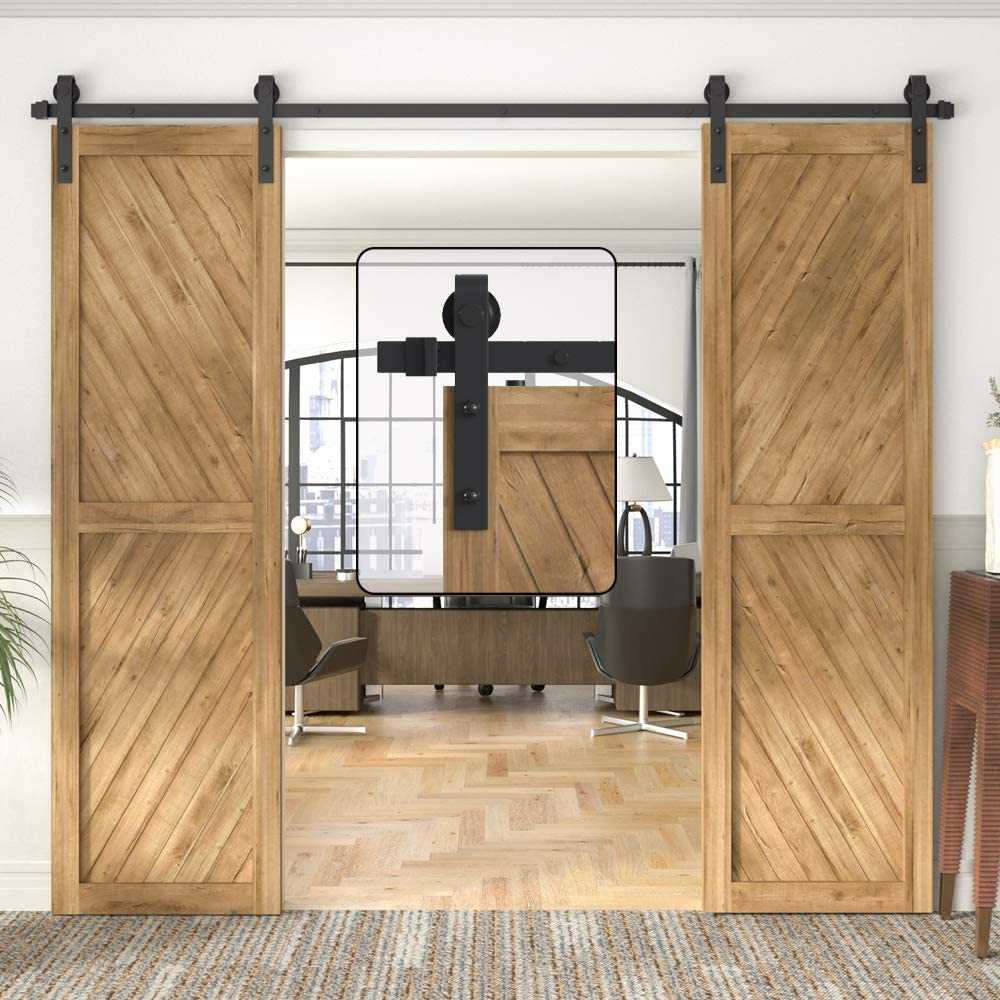 Closet Kit, Cabinet, with Hardware, Antique Style for Double Doors, Black Surface, Black