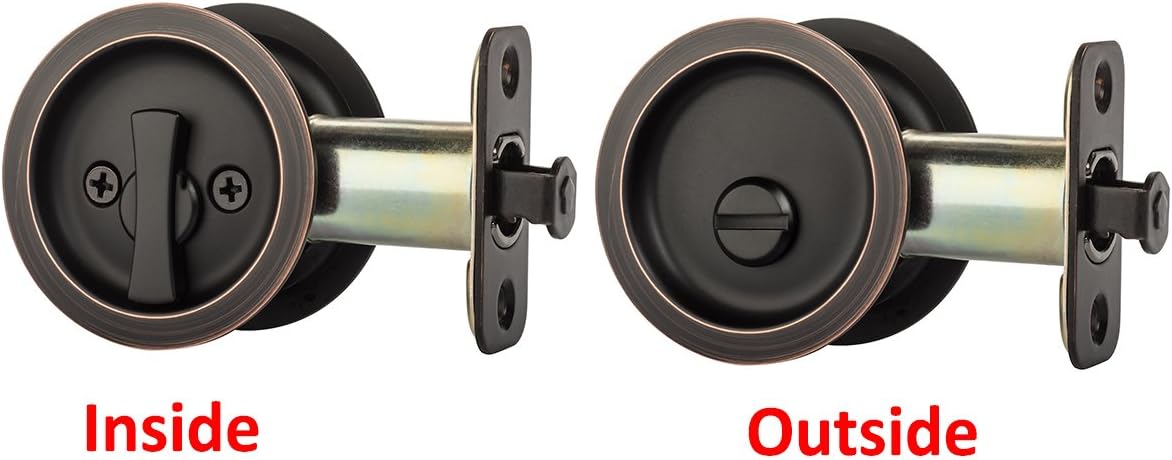 Round Privacy Lock for Pocket Doors