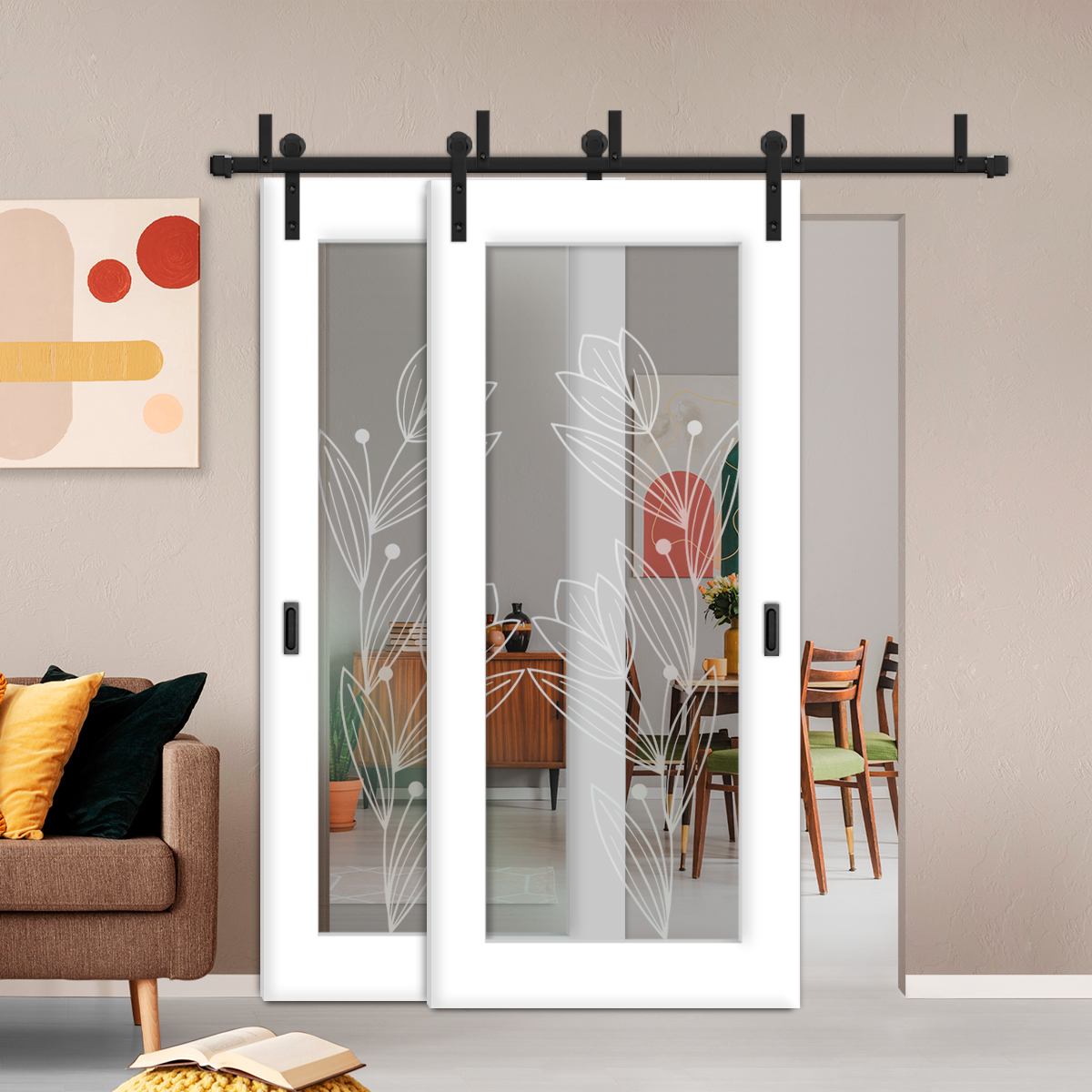sliding Barn Bypass Door (Model BGD-0017 Non-Private)