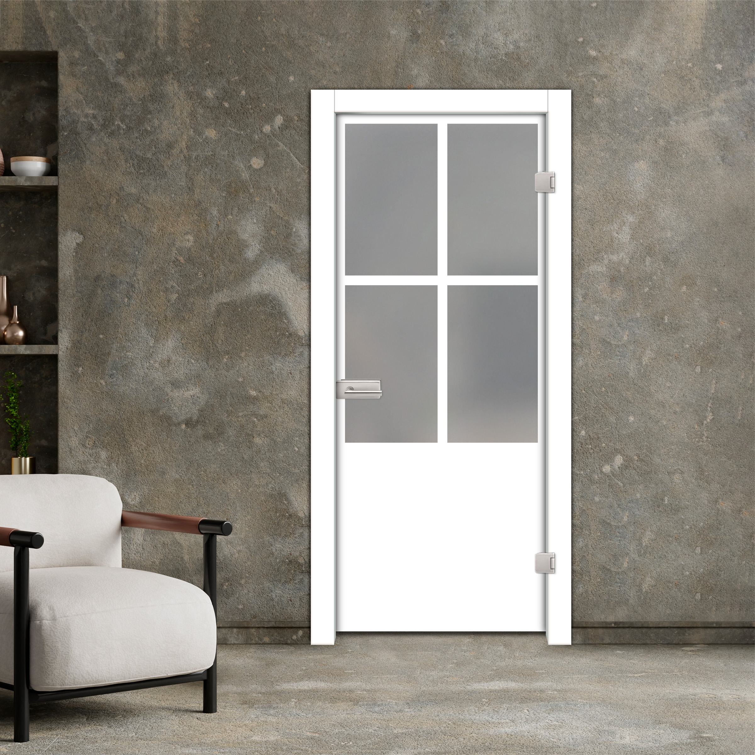 Frameless Industrial Style Hinged Glass Door IHGD-5339