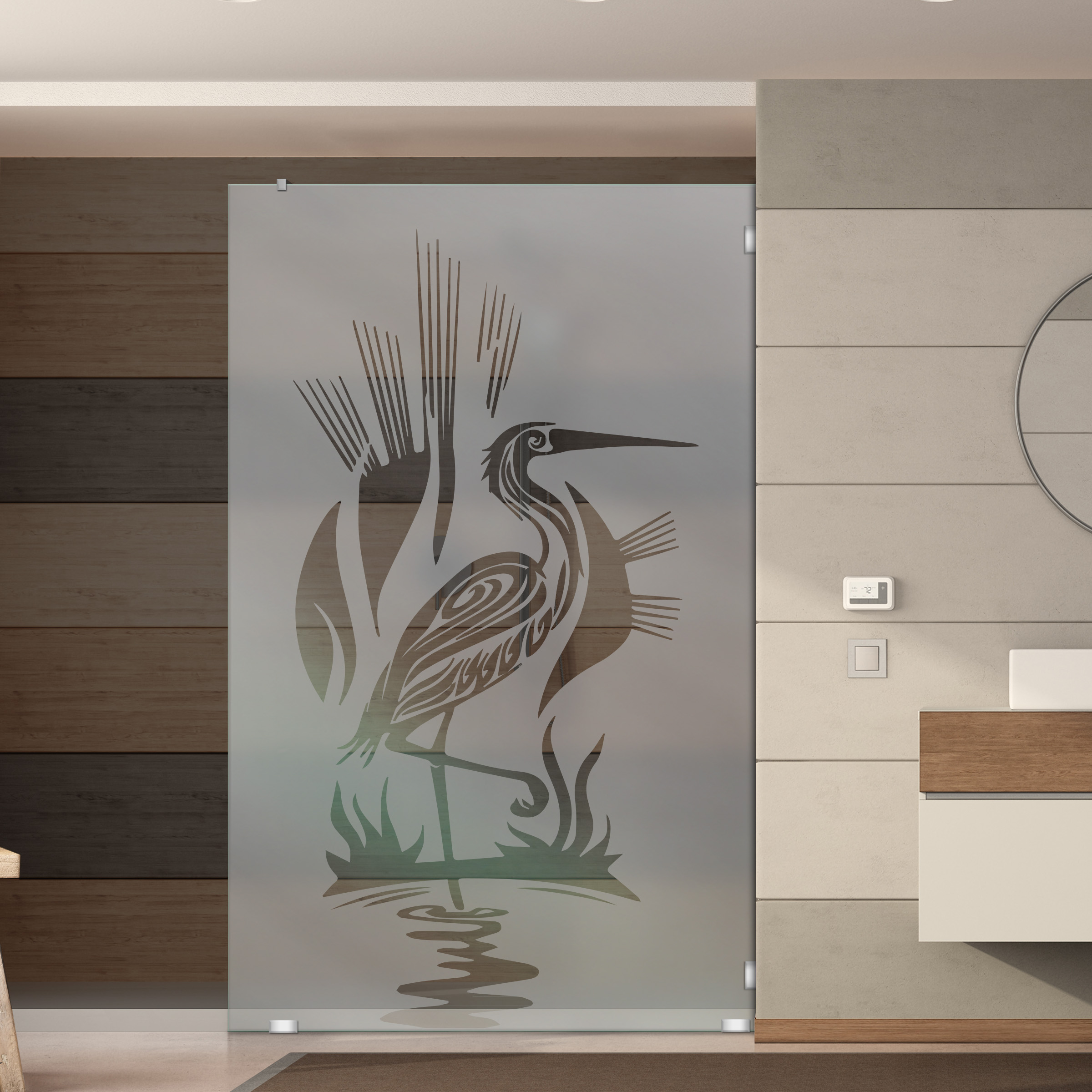 Frameless Fixed Shower Glass Panel FSS-1667