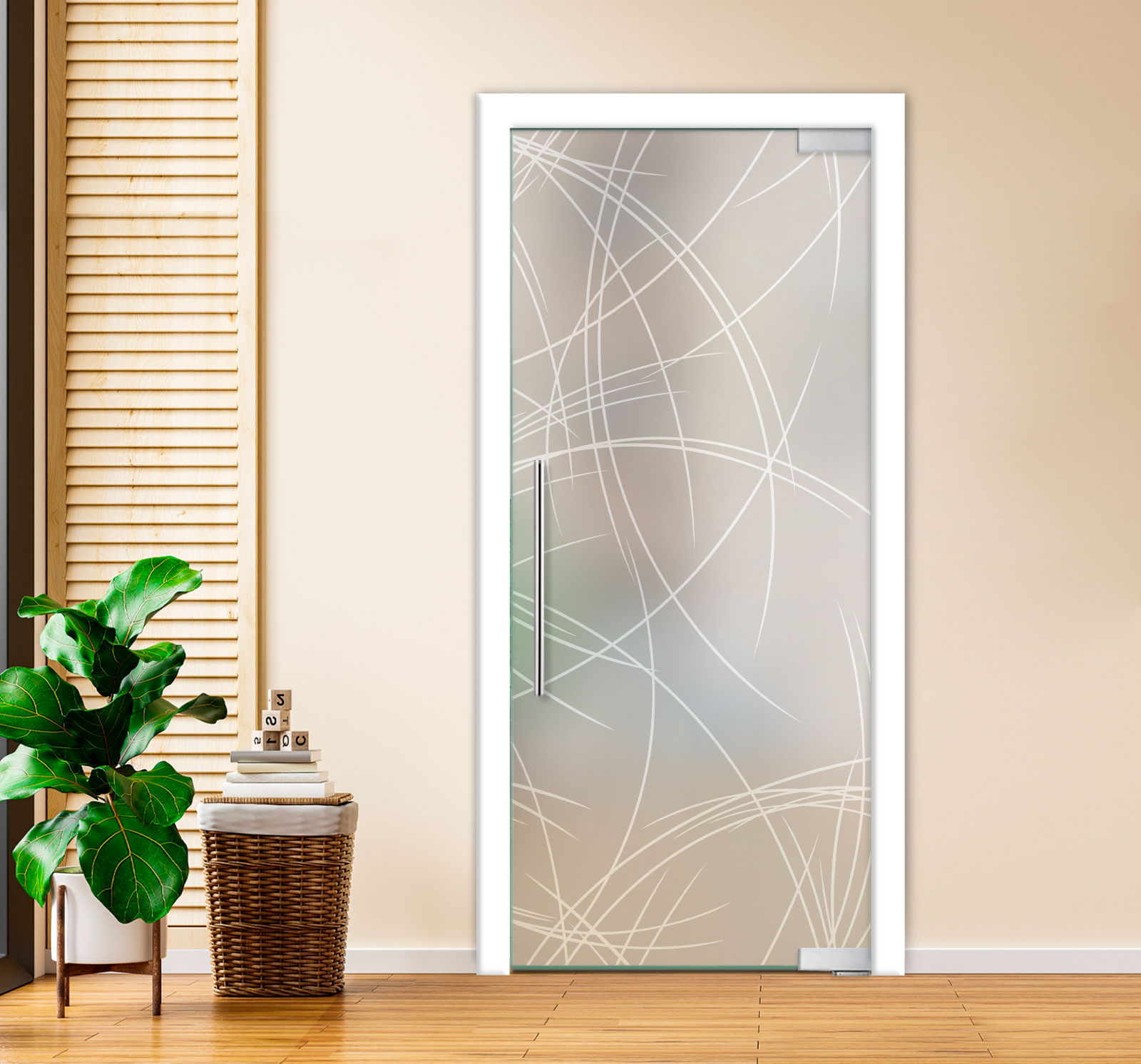 Pivot Glass Door (Model PD-0033 Full-Private) with Handle Bar