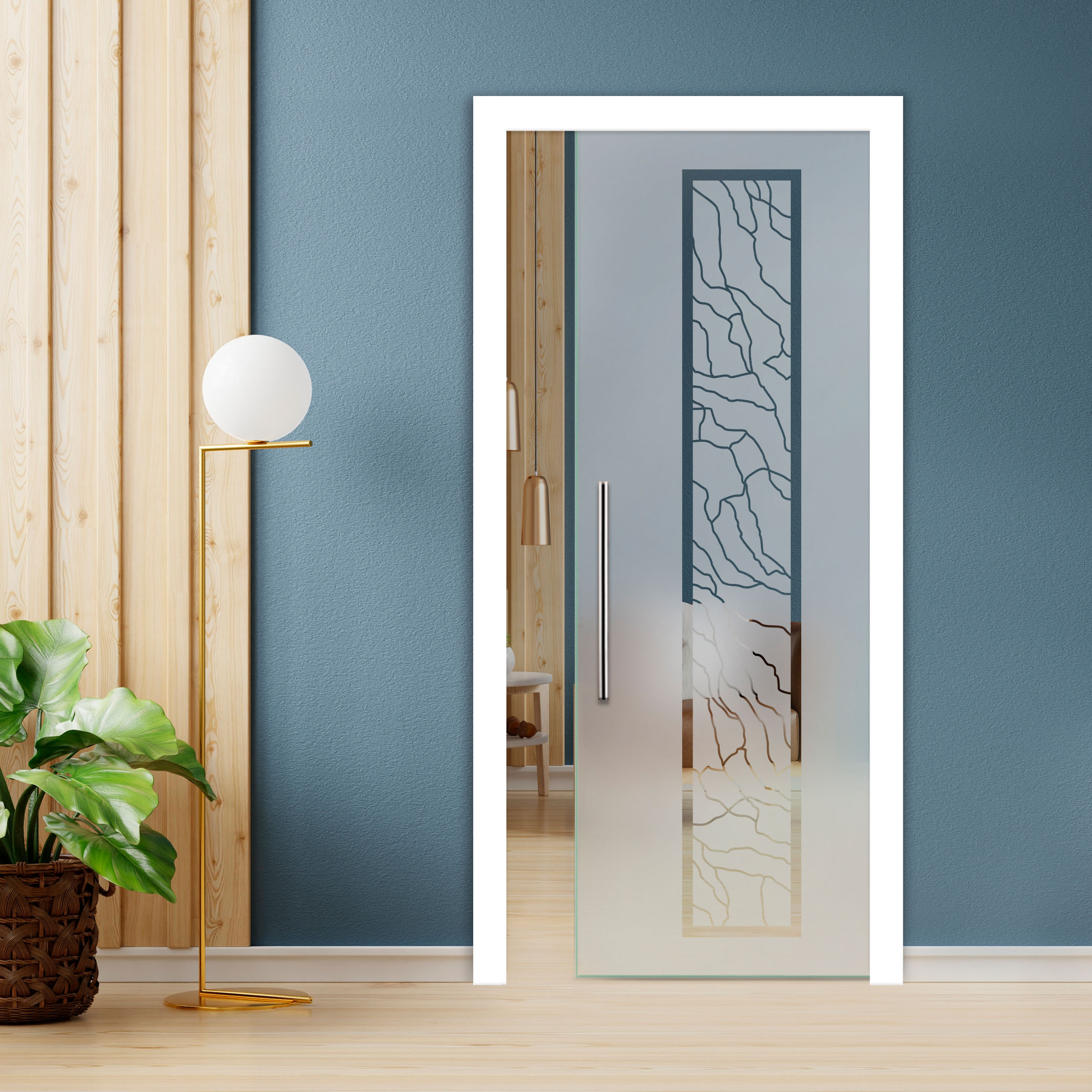 Pocket Glass Barn Door (Model PSGD-0125 Semi-Private)