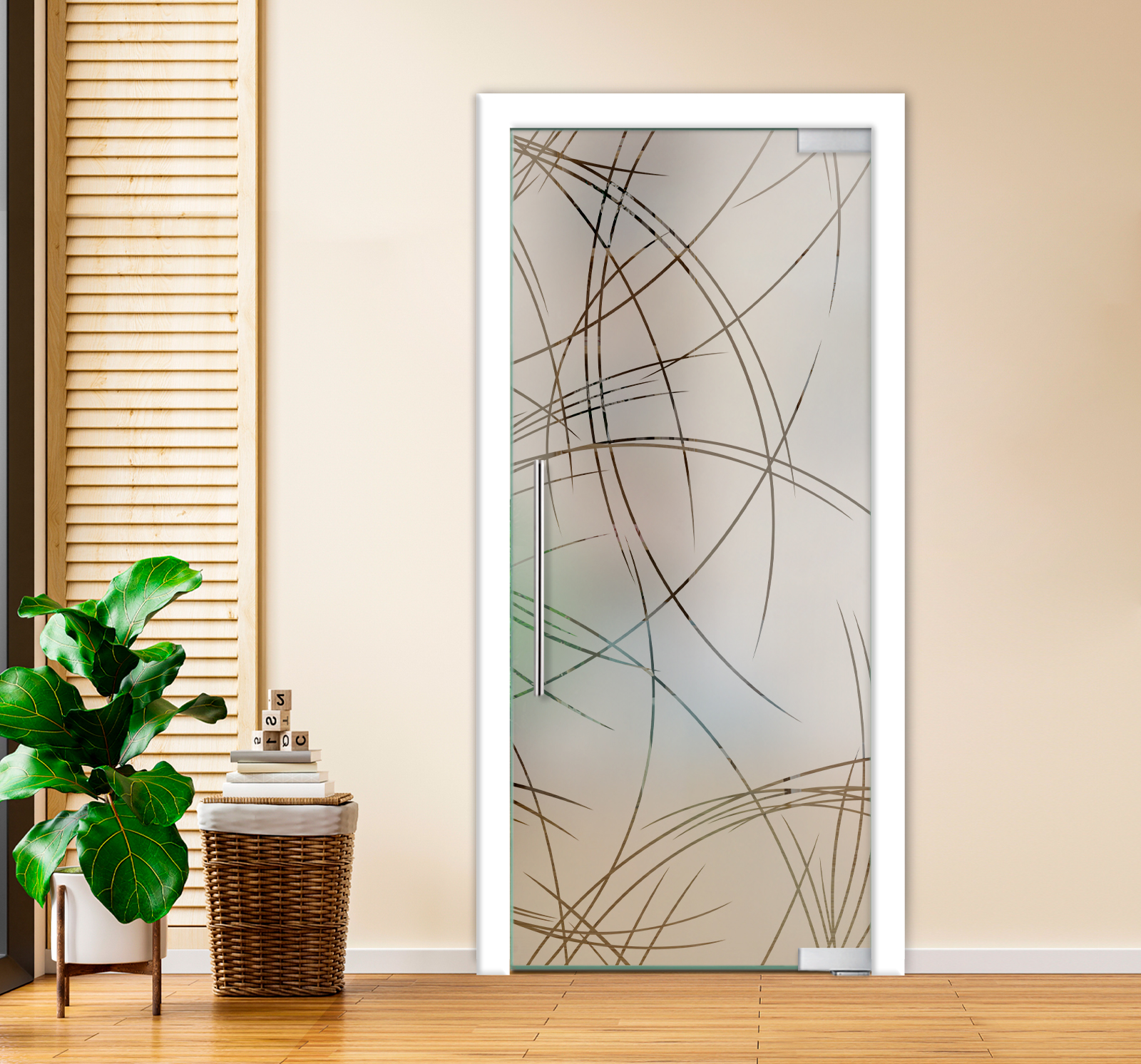 Pivot Glass Door (Model PD-0033 Semi-Private) with Handle Bar