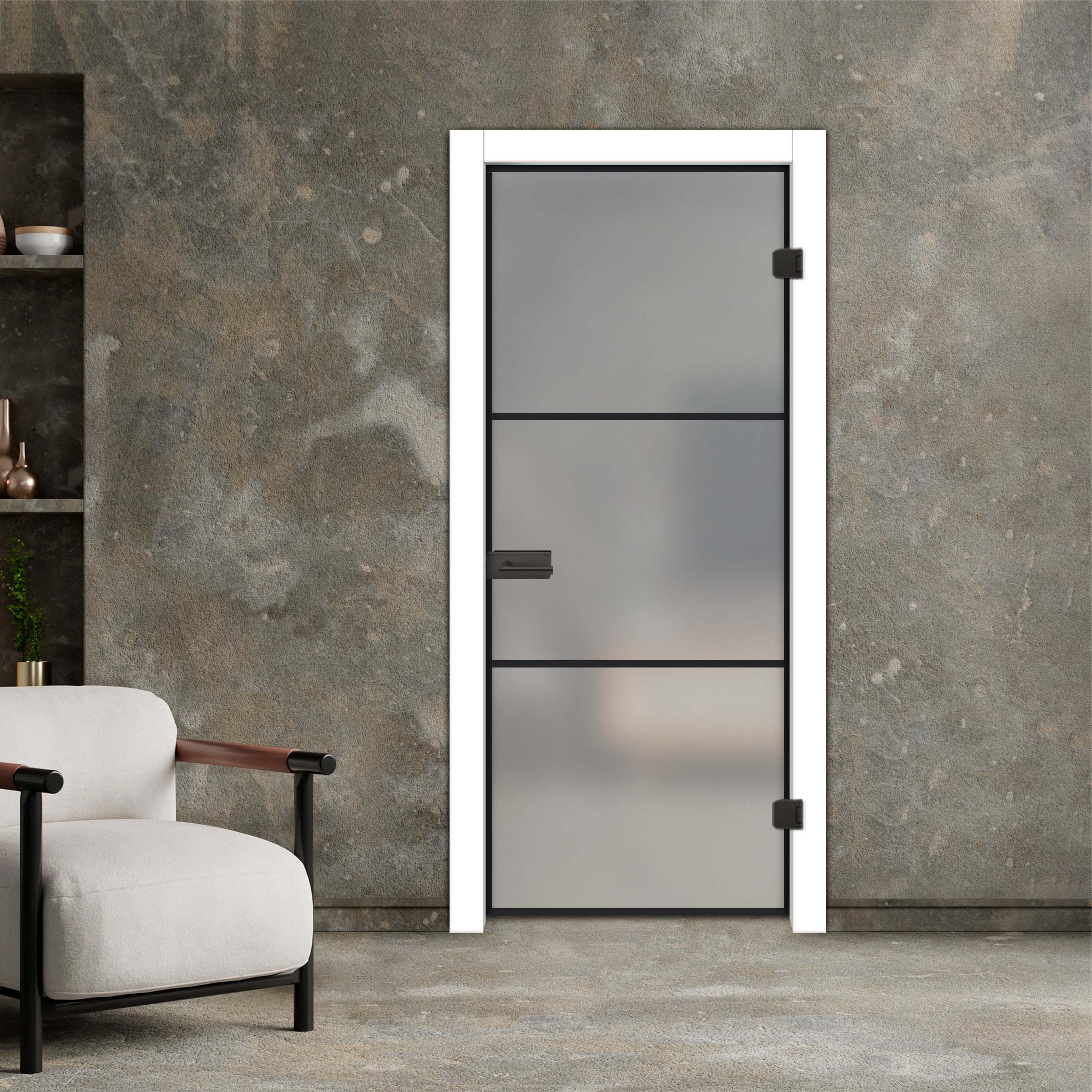 Frameless Industrial Style Hinged Glass Door IHGD-5408