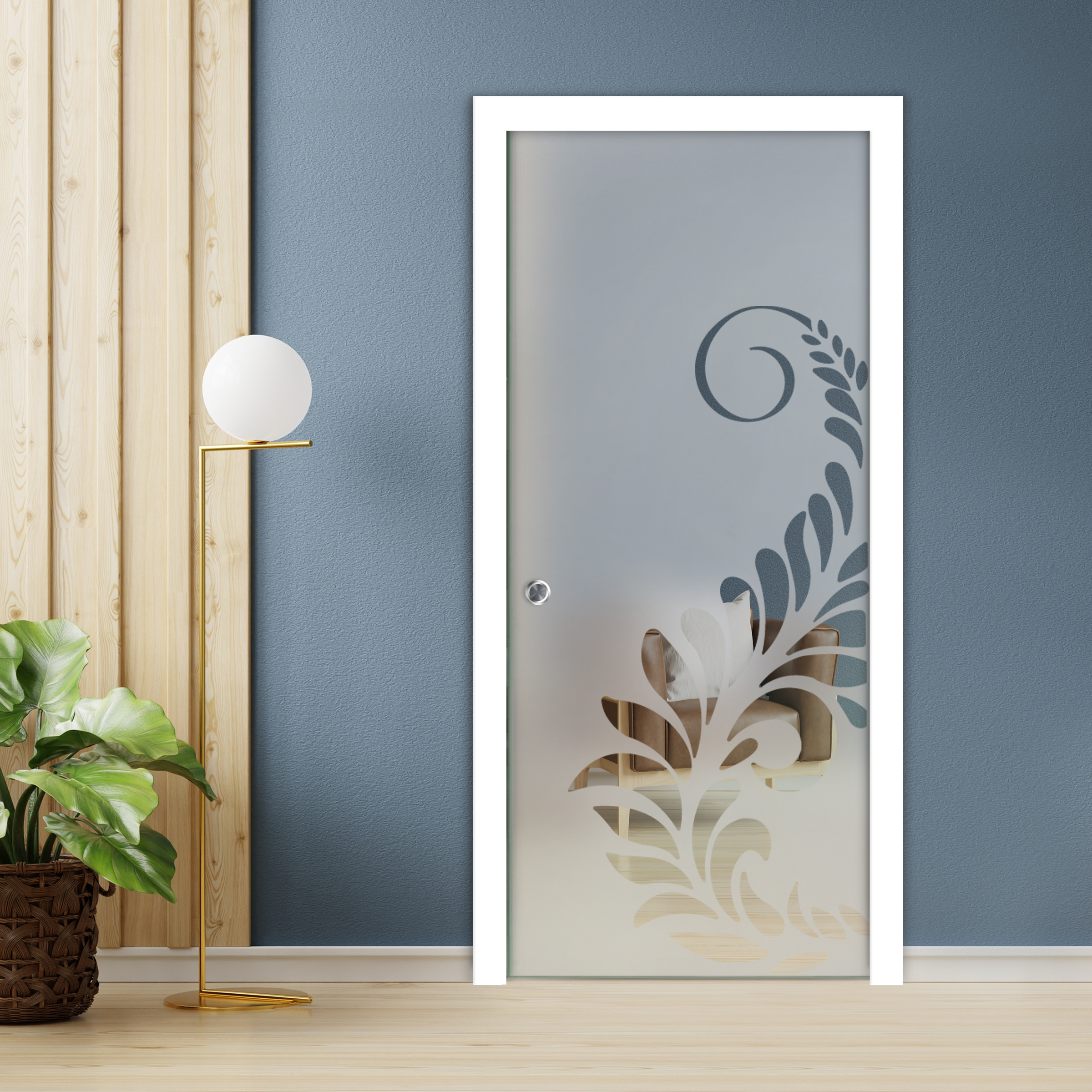 Pocket Glass Barn Door (Model PSGD-0096 Semi-Private)