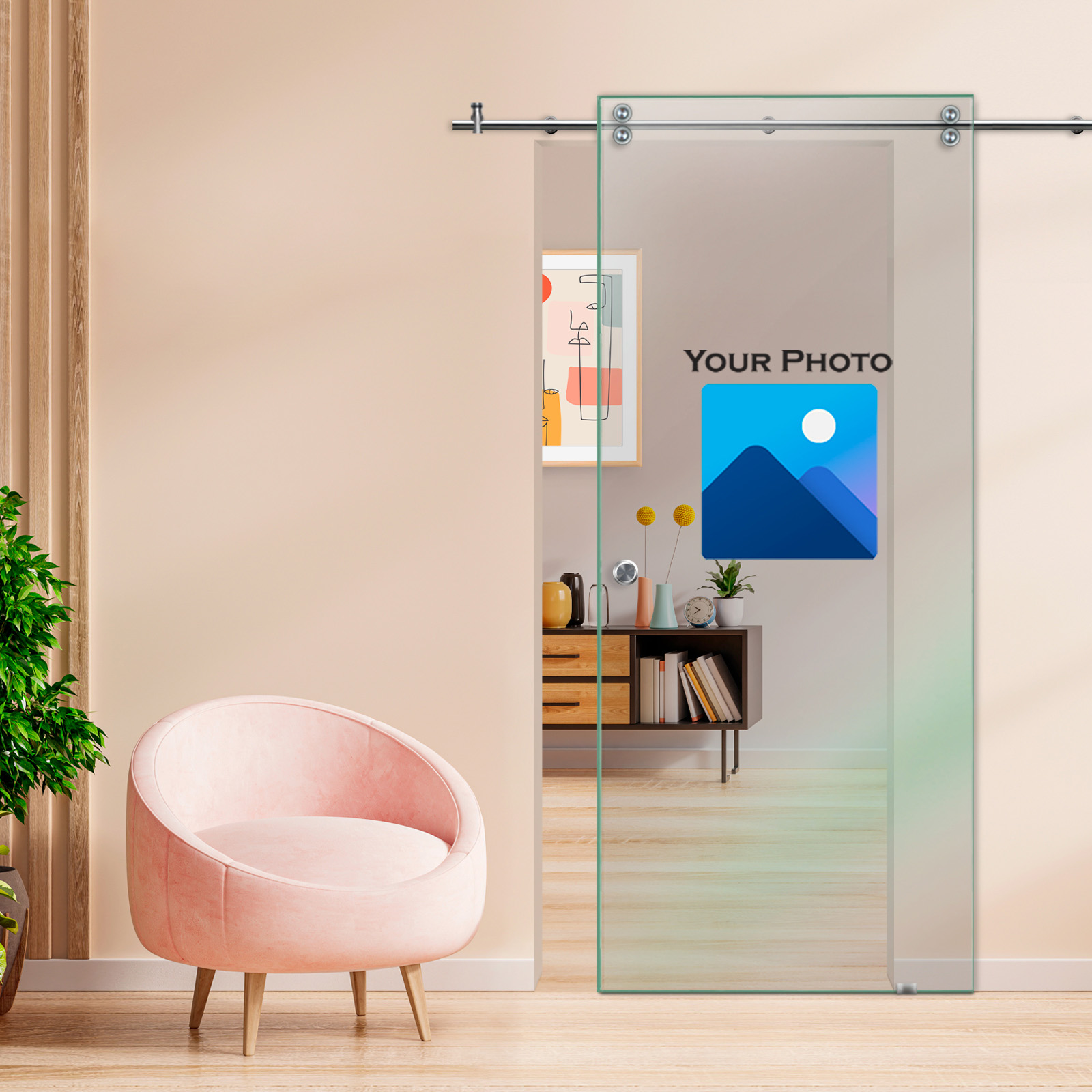 Sliding Barn Glass Door T-Handle (Non-Private) Recessed Grip