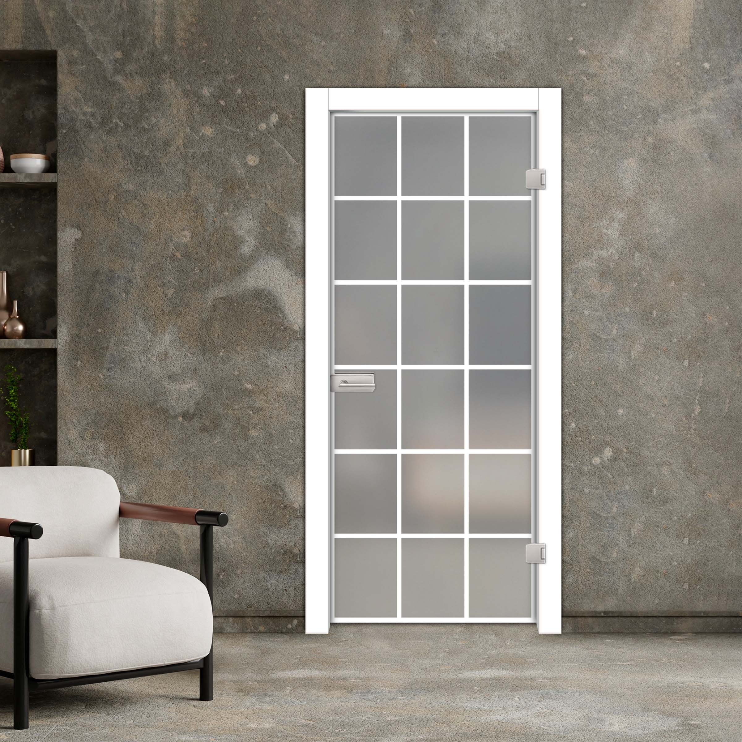Industrial Style Frameless Hinged Glass Door IHGD-4211