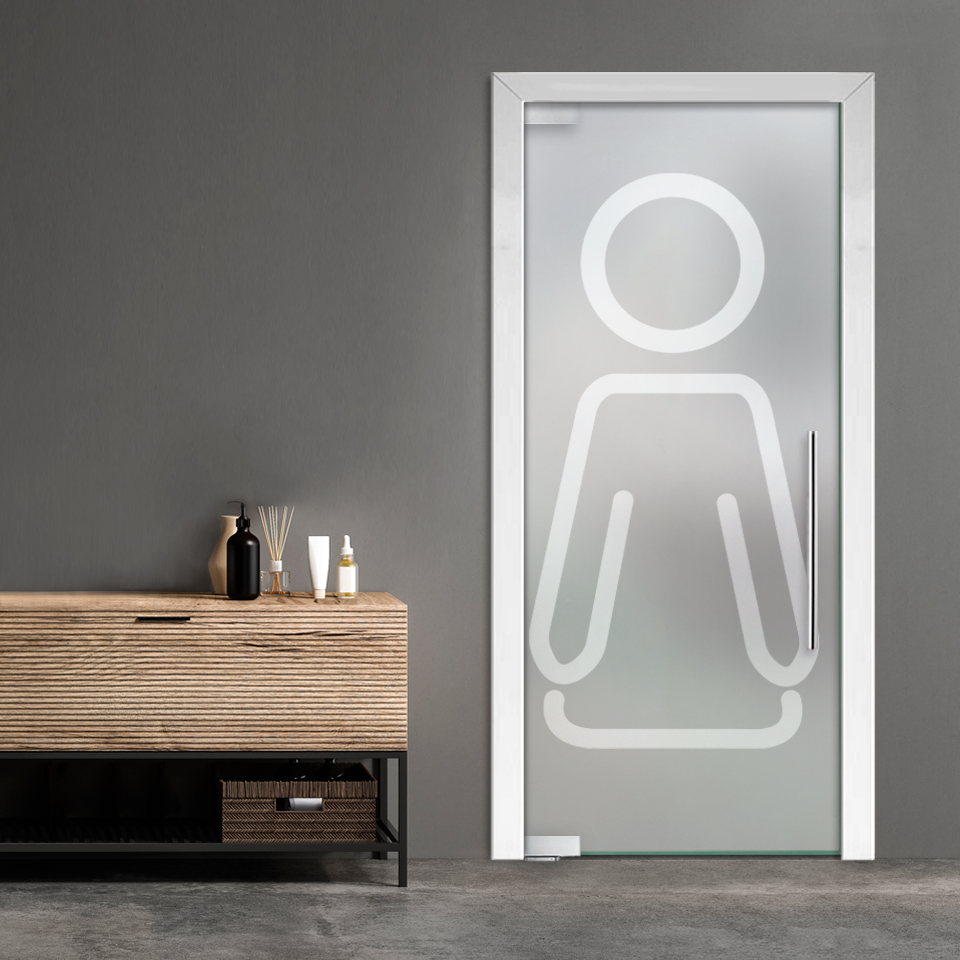 Restroom Women Pivot Glass Door