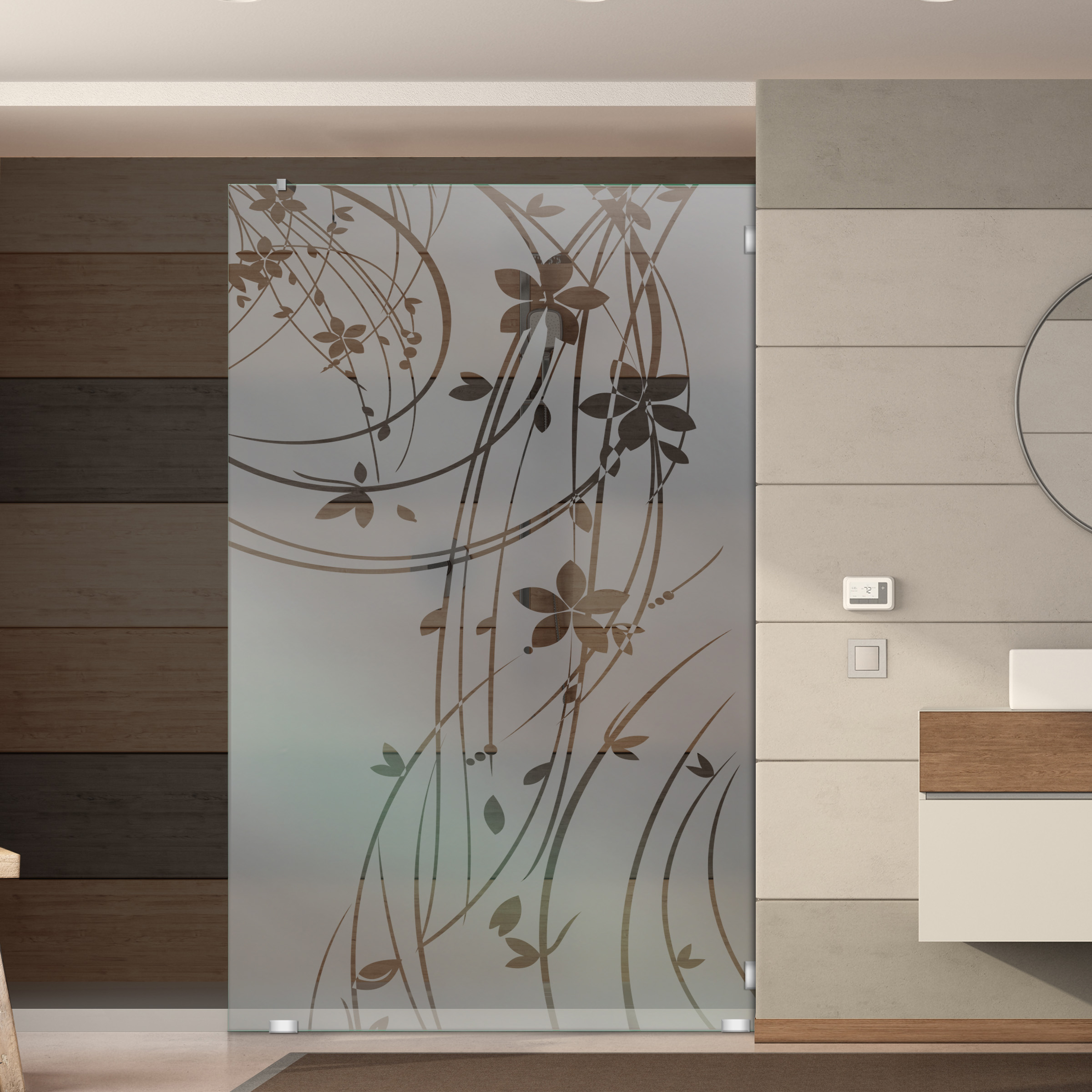 Frameless Fixed Shower Glass Panel (Semi-Private)