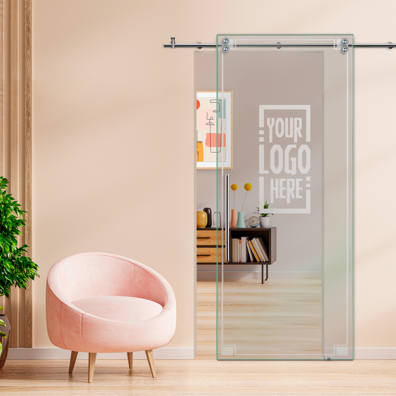Sliding Barn Glass Door T-Handle (Non-Private)