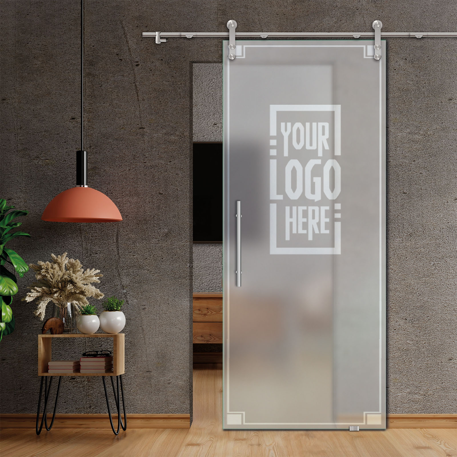 Sliding Glass Barn Door (Full-private) T-Handle