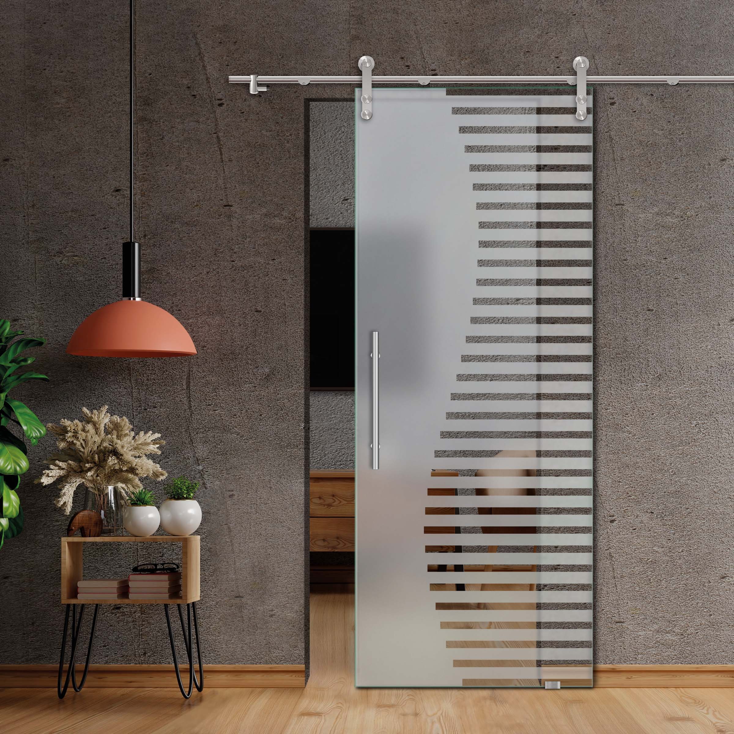 Sliding Glass Barn Door (Semi-private)