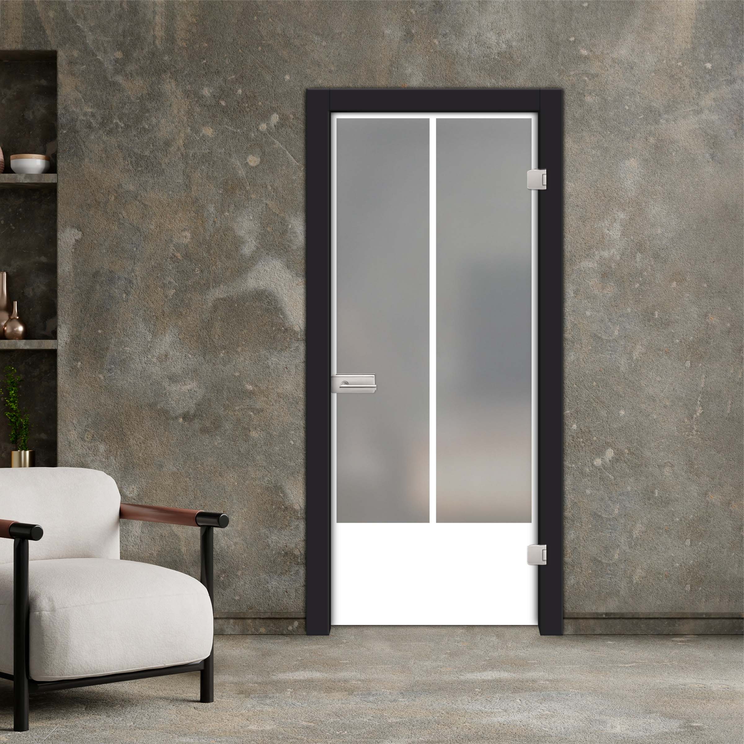 Frameless Industrial Style Hinged Glass Door IHGD-5410