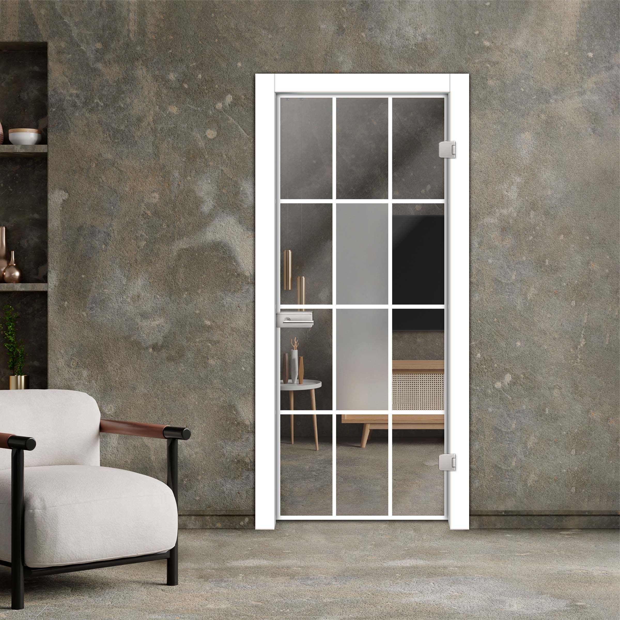 Industrial Style Frameless Hinged Glass Door IHGD-4213