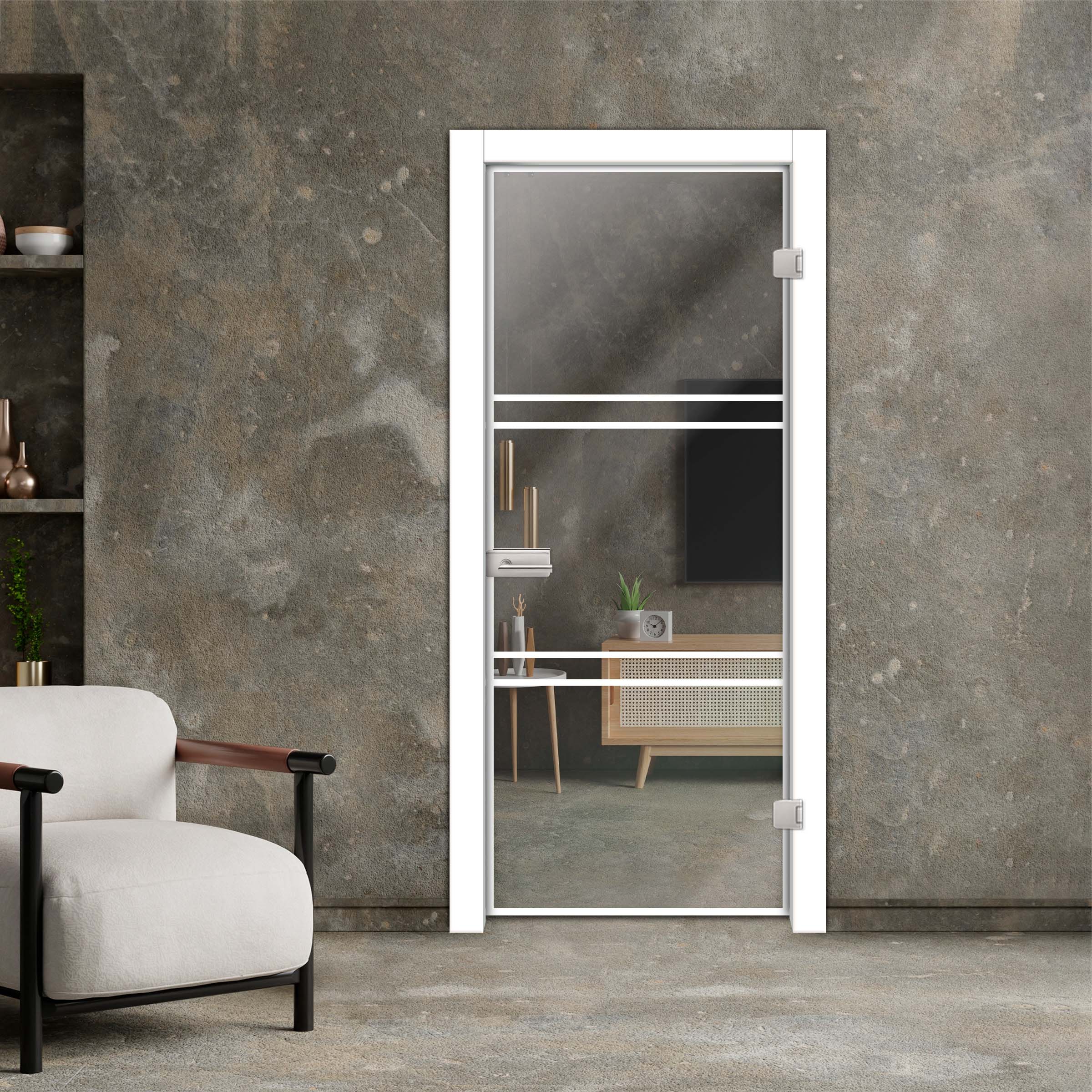 Industrial Style Frameless Hinged Glass Door IHGD-4215