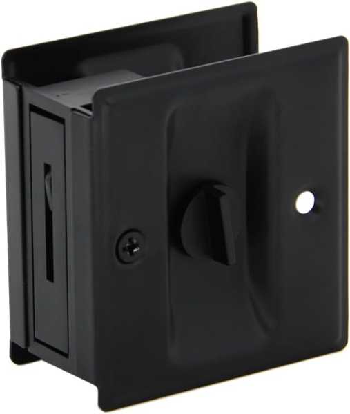 Black Carbon Lock For Wooden Pocket Door