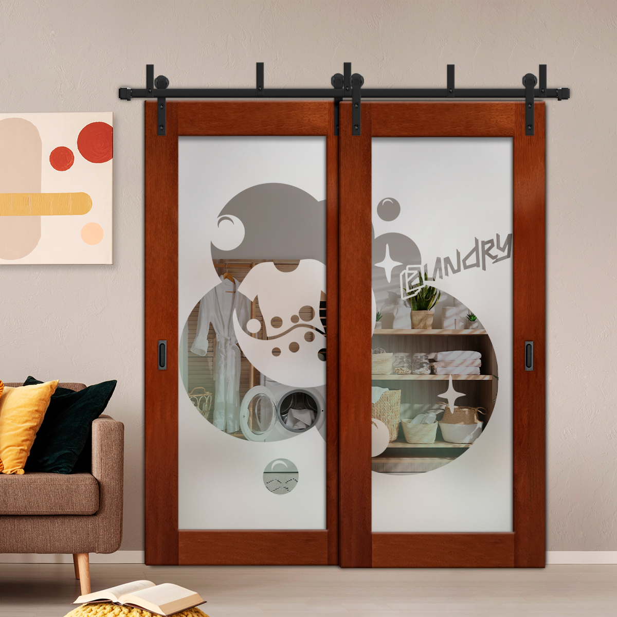 Sliding Barn Bypass Door (Semi-Private)