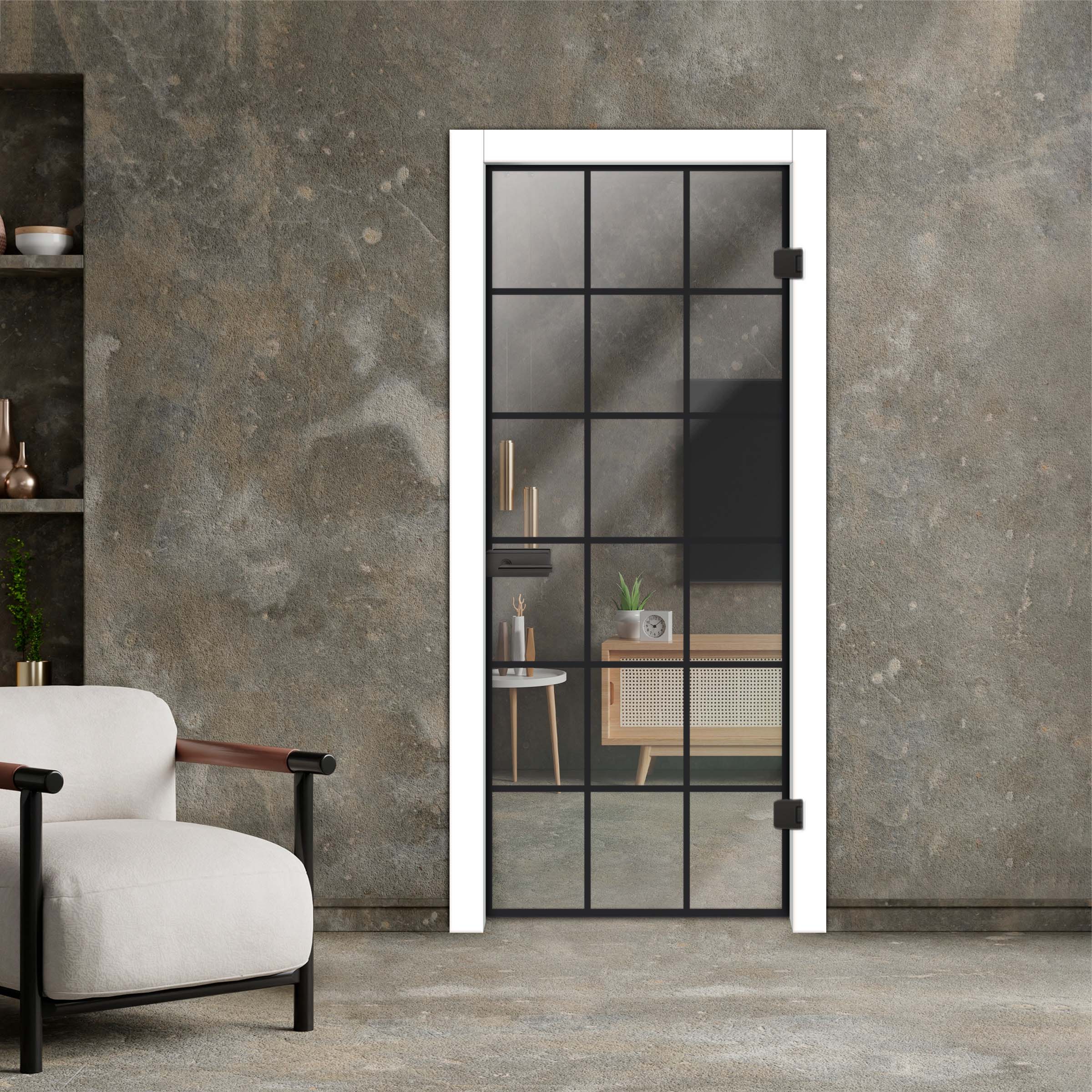 Industrial Style Frameless Hinged Glass Door IHGD-4211