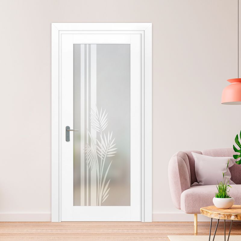 1 Lite Interior Door with Glass Insert (Model 1LID-0007 FUll-Private)