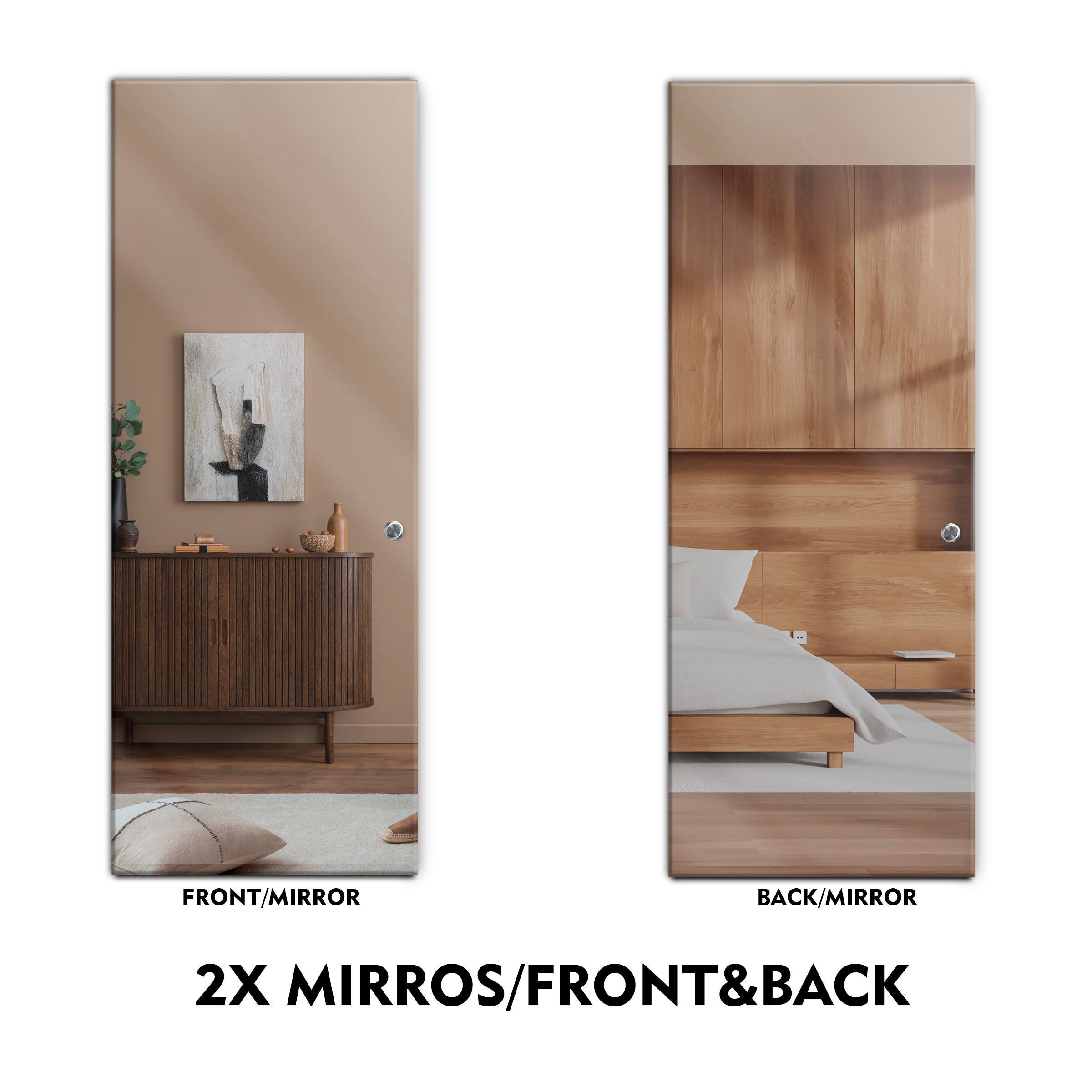 2 x Mirror (Front & Back Side)