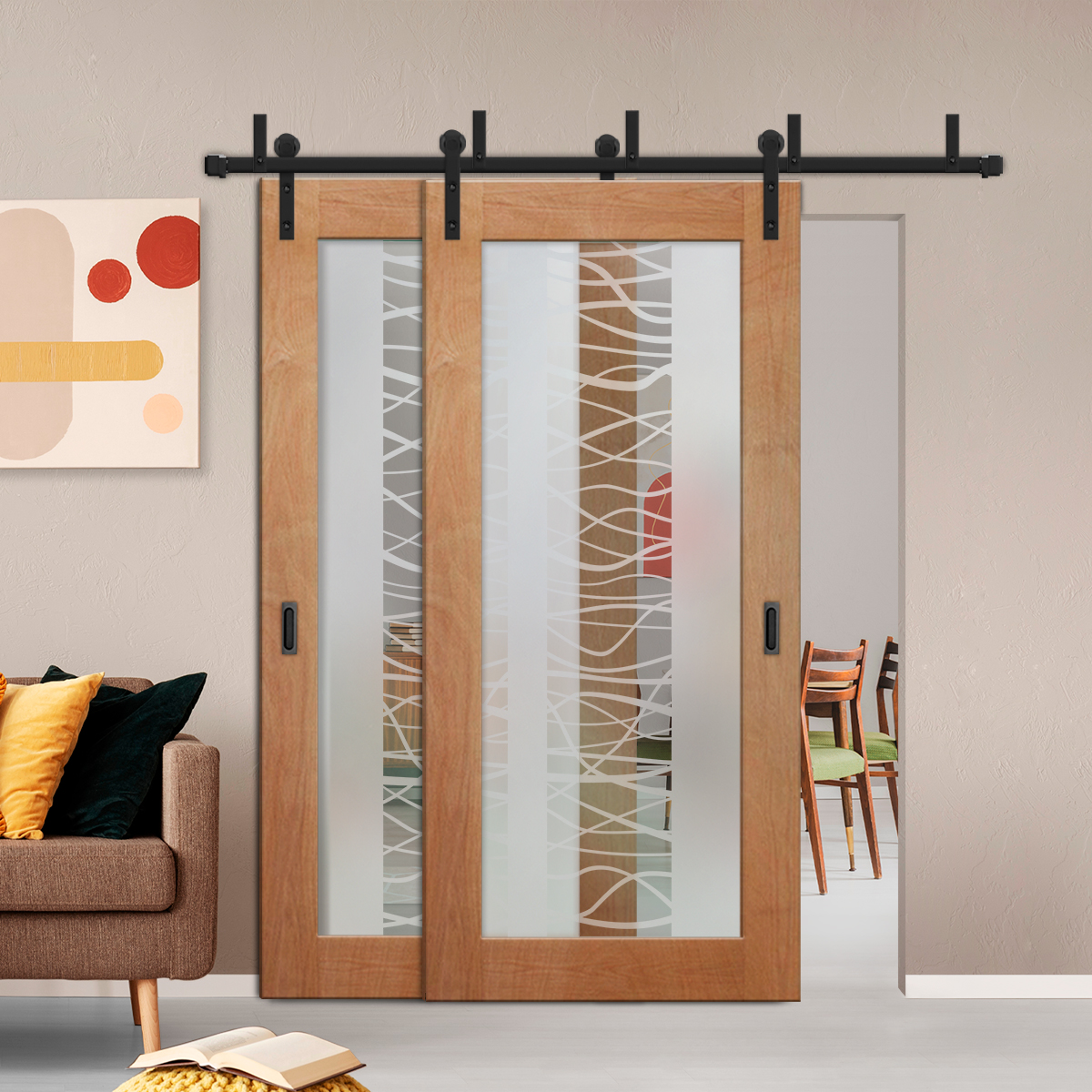 Sliding Barn Bypass Door (Model BGD-0005 Non-Private)
