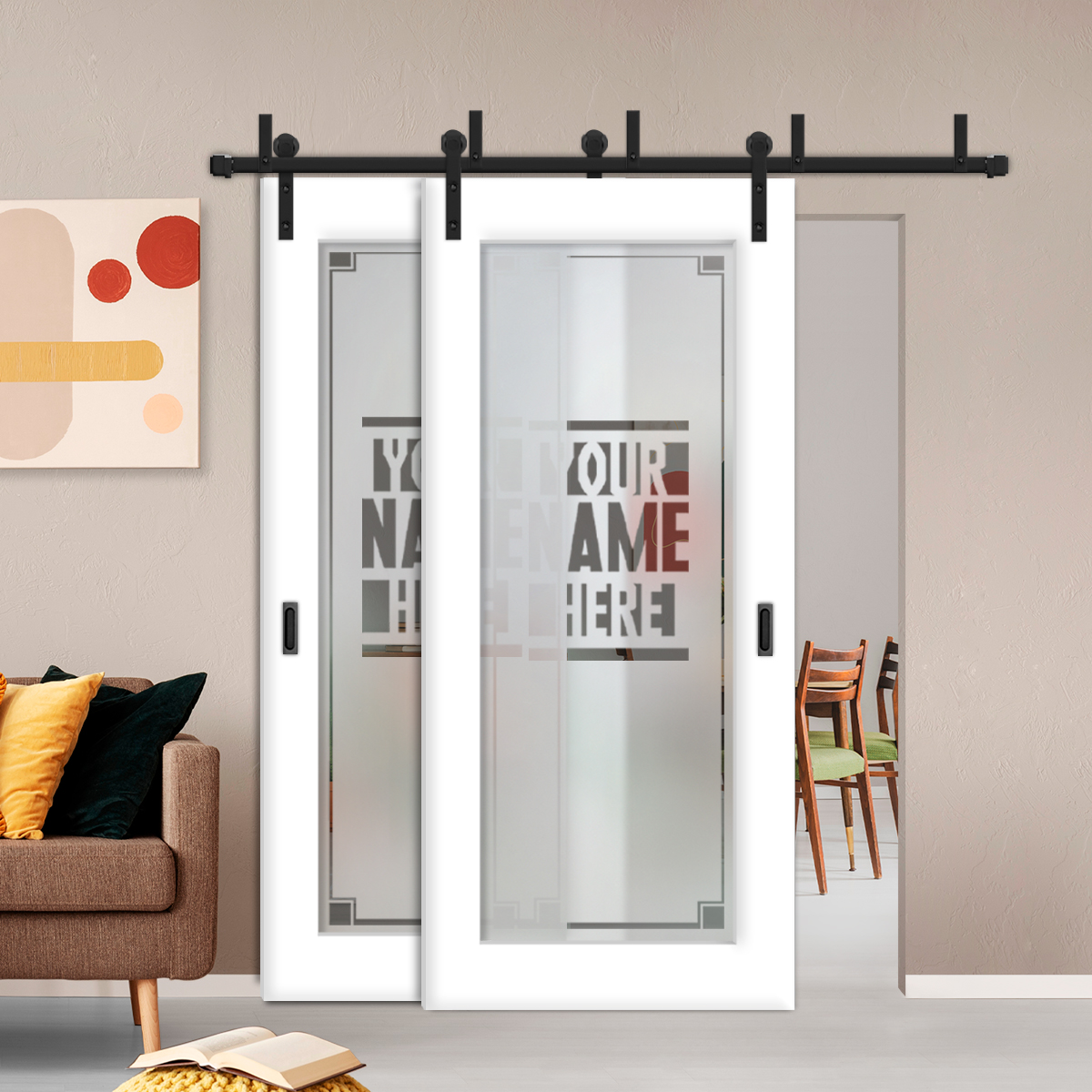 Sliding Barn Bypass Doors (Semi-private) Lock