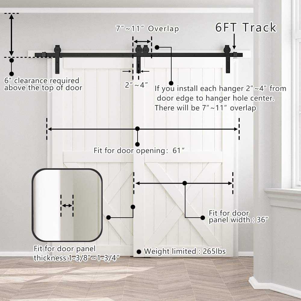 Hardware Kit for Double Bypass Sliding Door