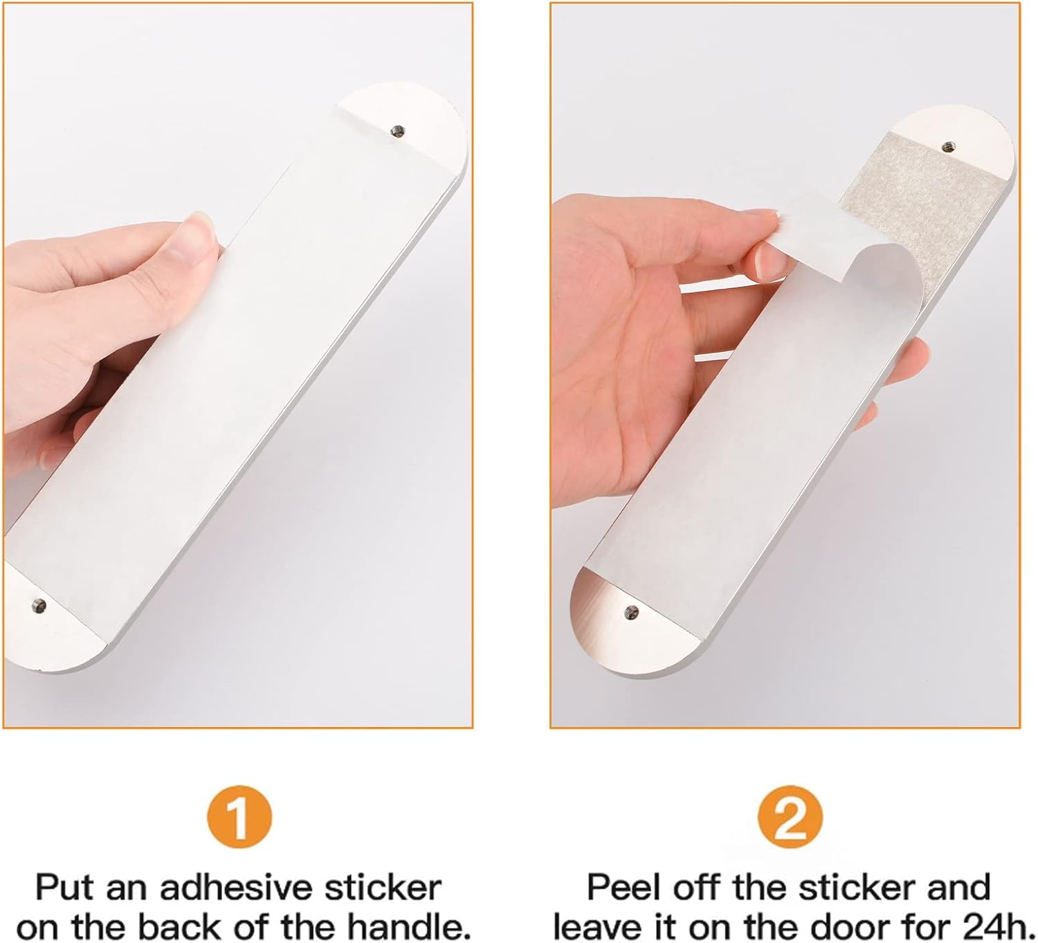 Self-Adhesive Aluminum Recessed Handles for Sliding Barn Doors, Pocket Door and More