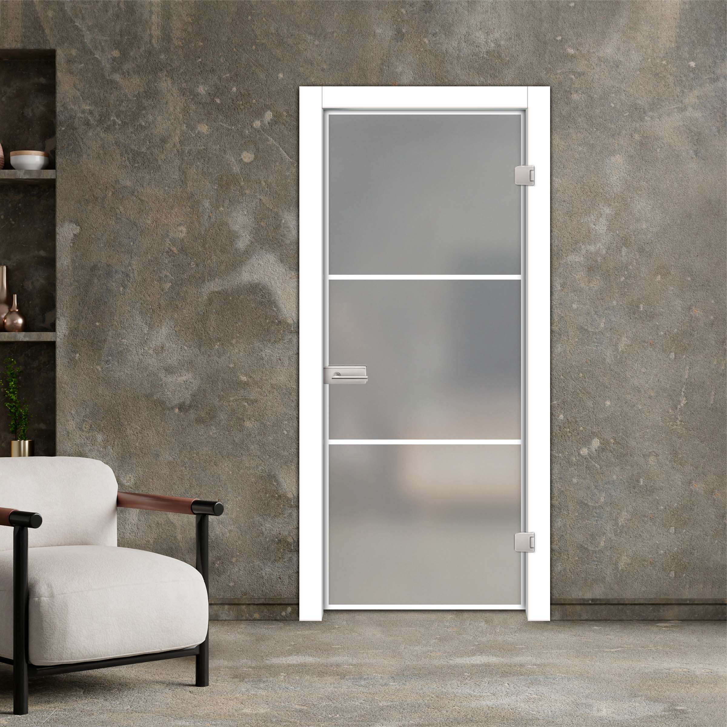 Frameless Industrial Style Hinged Glass Door IHGD-5408