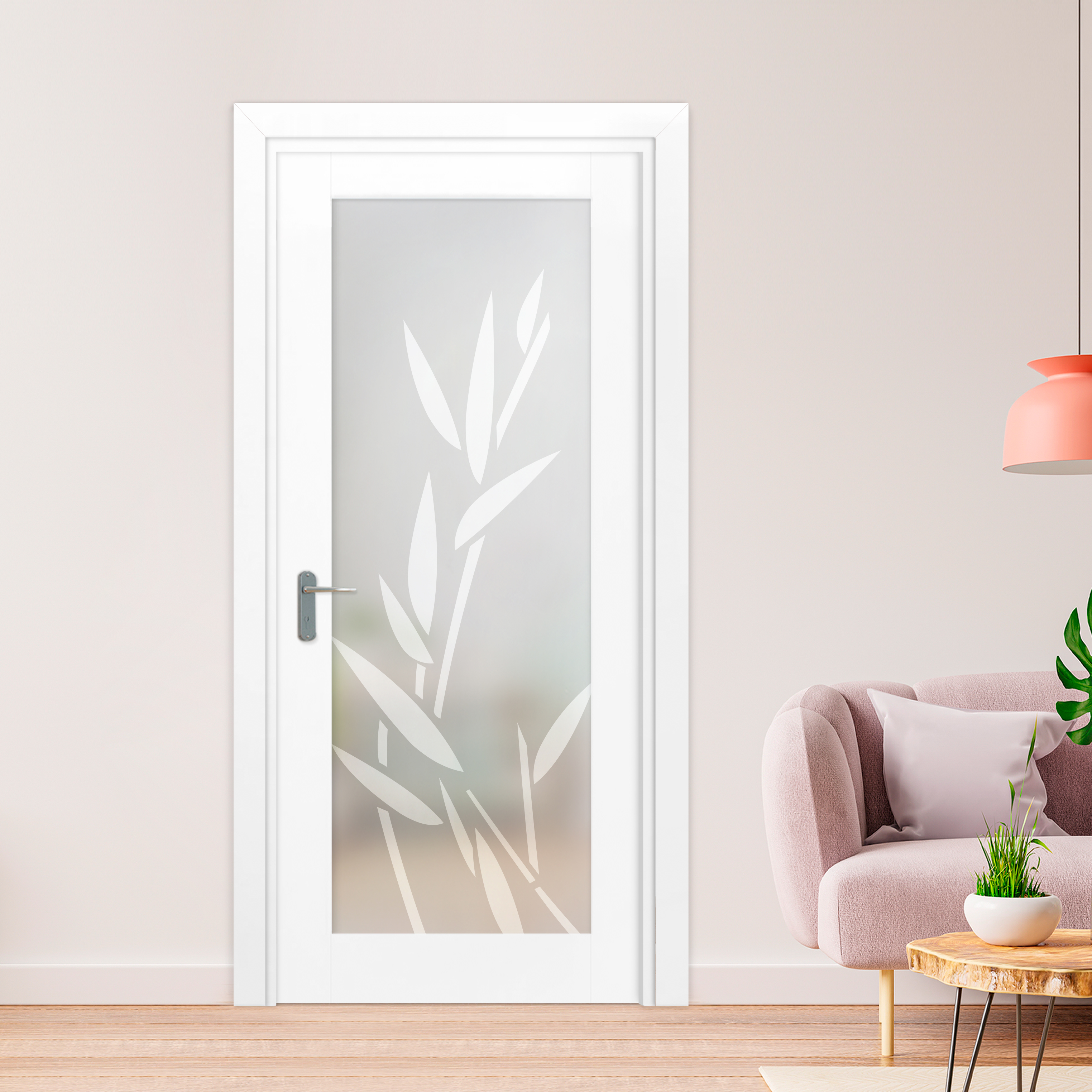 1 Lite Interior Door with Glass Insert (Model 1LID-0006 Full-Private)