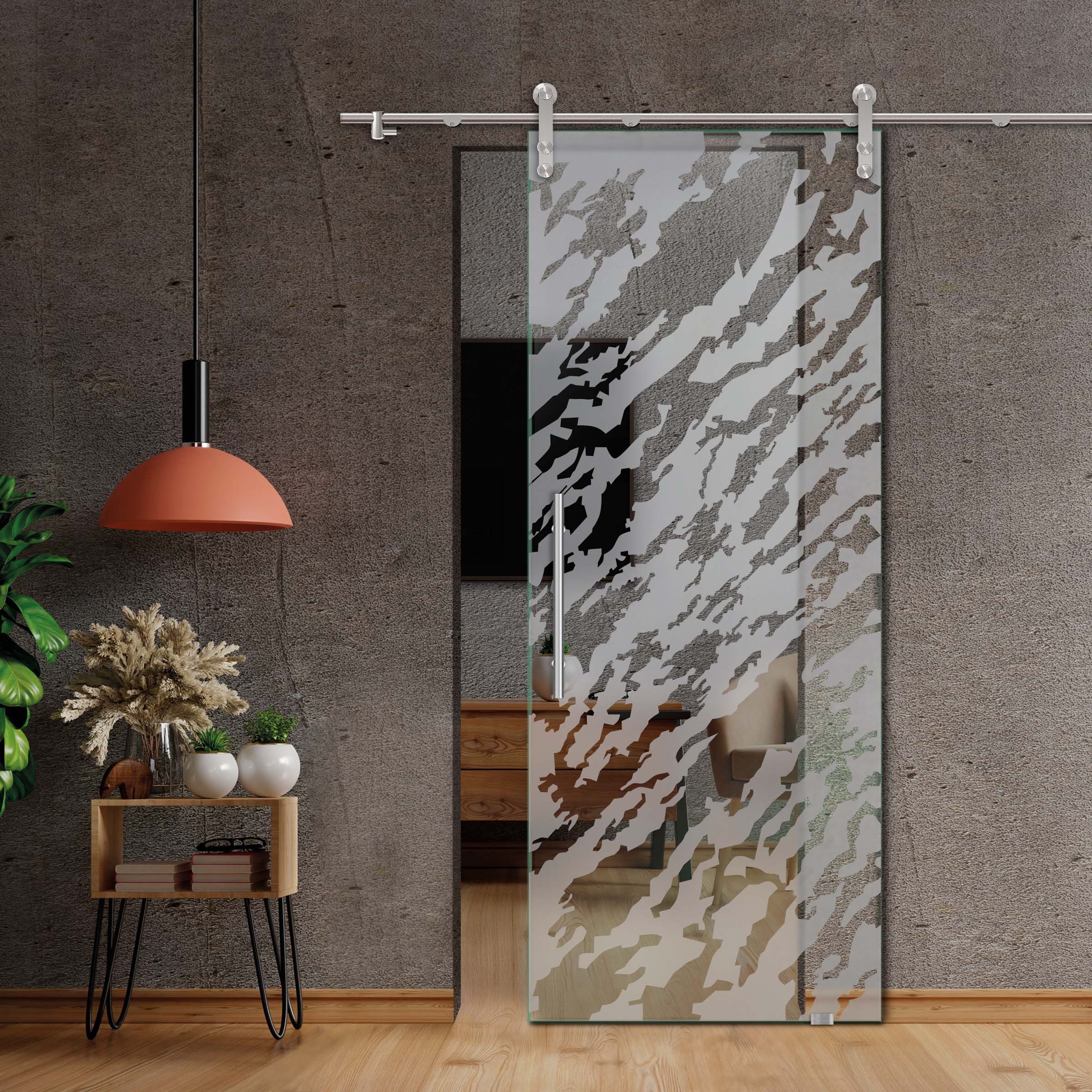 Sliding Glass Barn Door (Non-private)