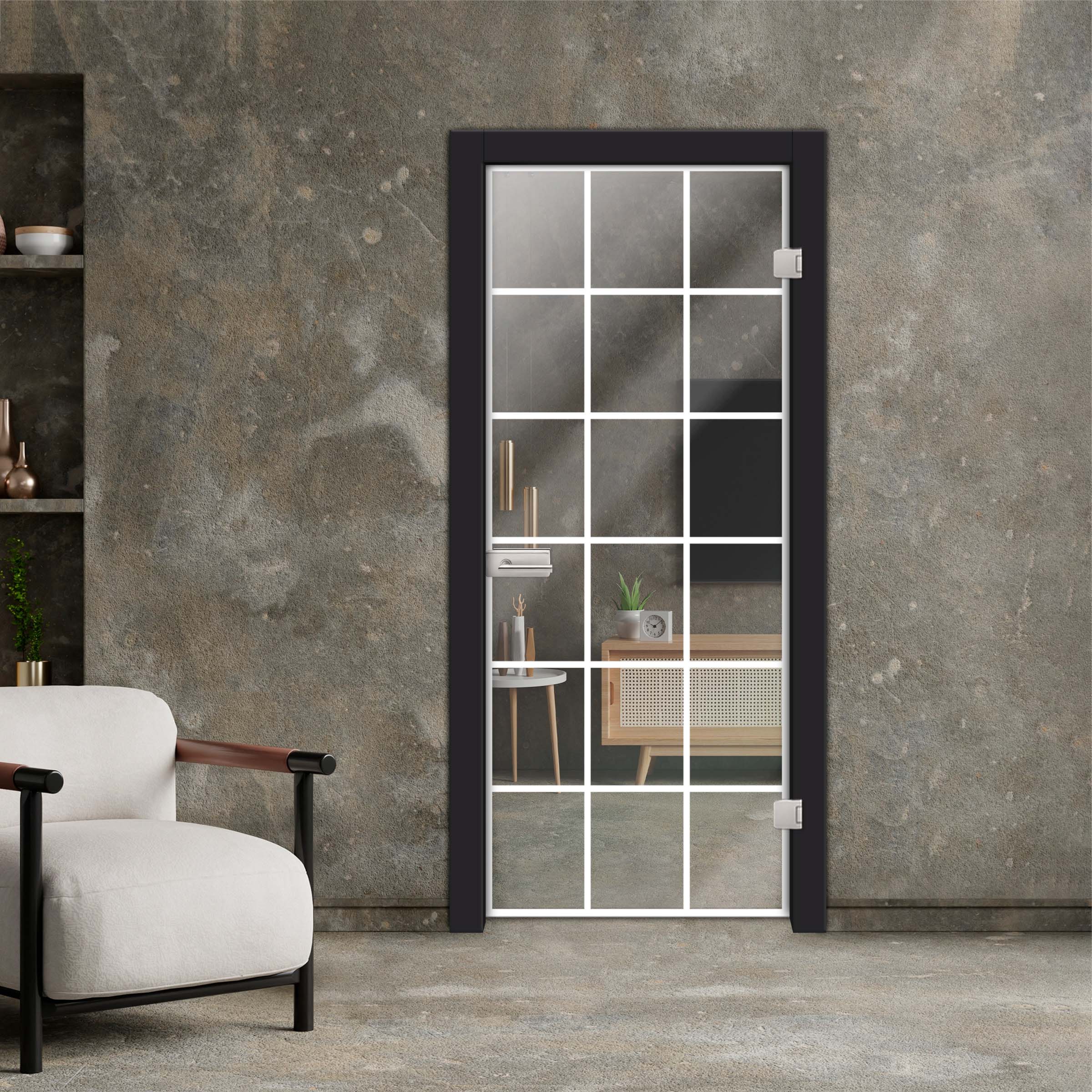 Industrial Style Frameless Hinged Glass Door IHGD-4211