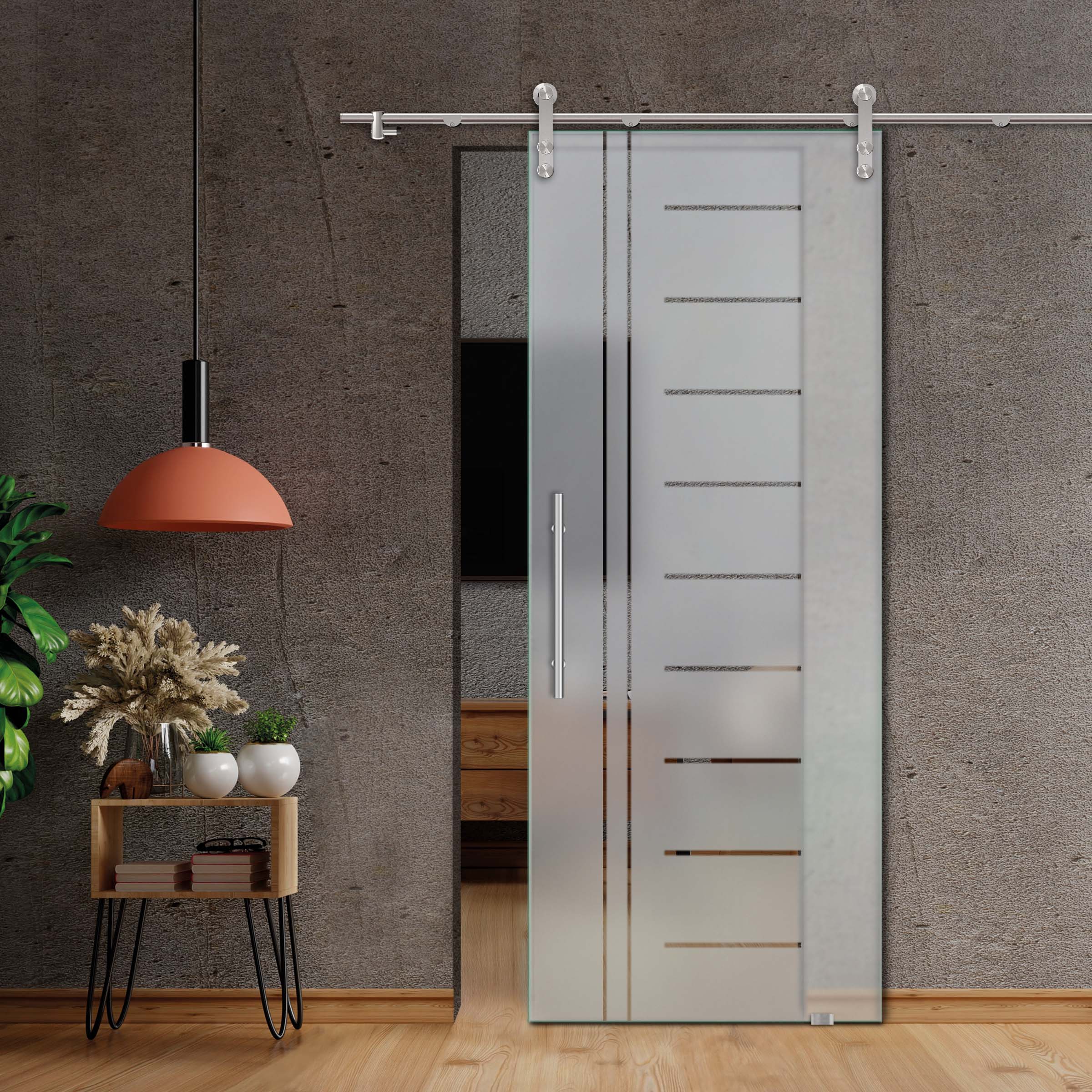 Sliding Glass Barn Door (Semi-private)