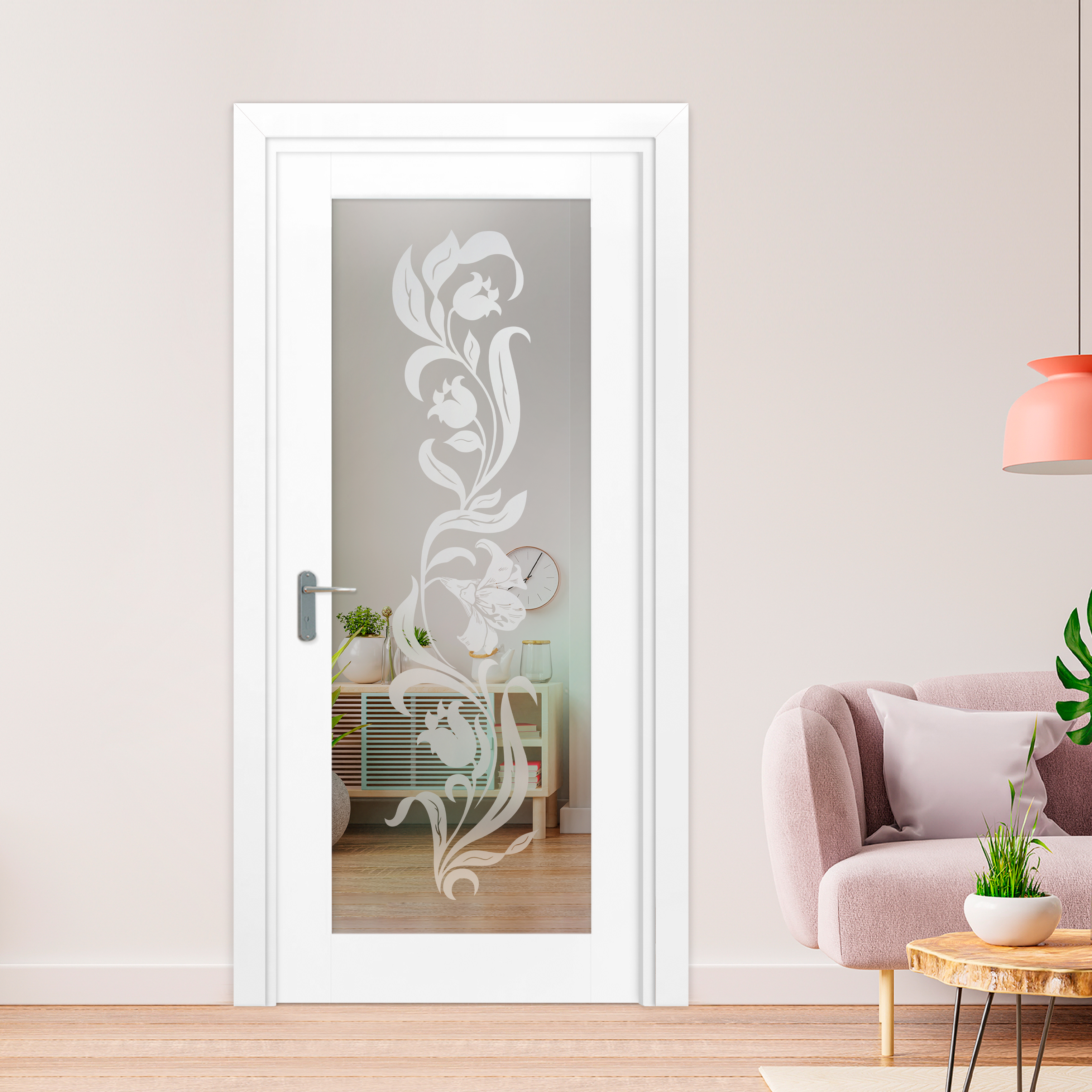 1 Lite Interior Door with Glass Insert (Model 1LID-0005 Non-Private)