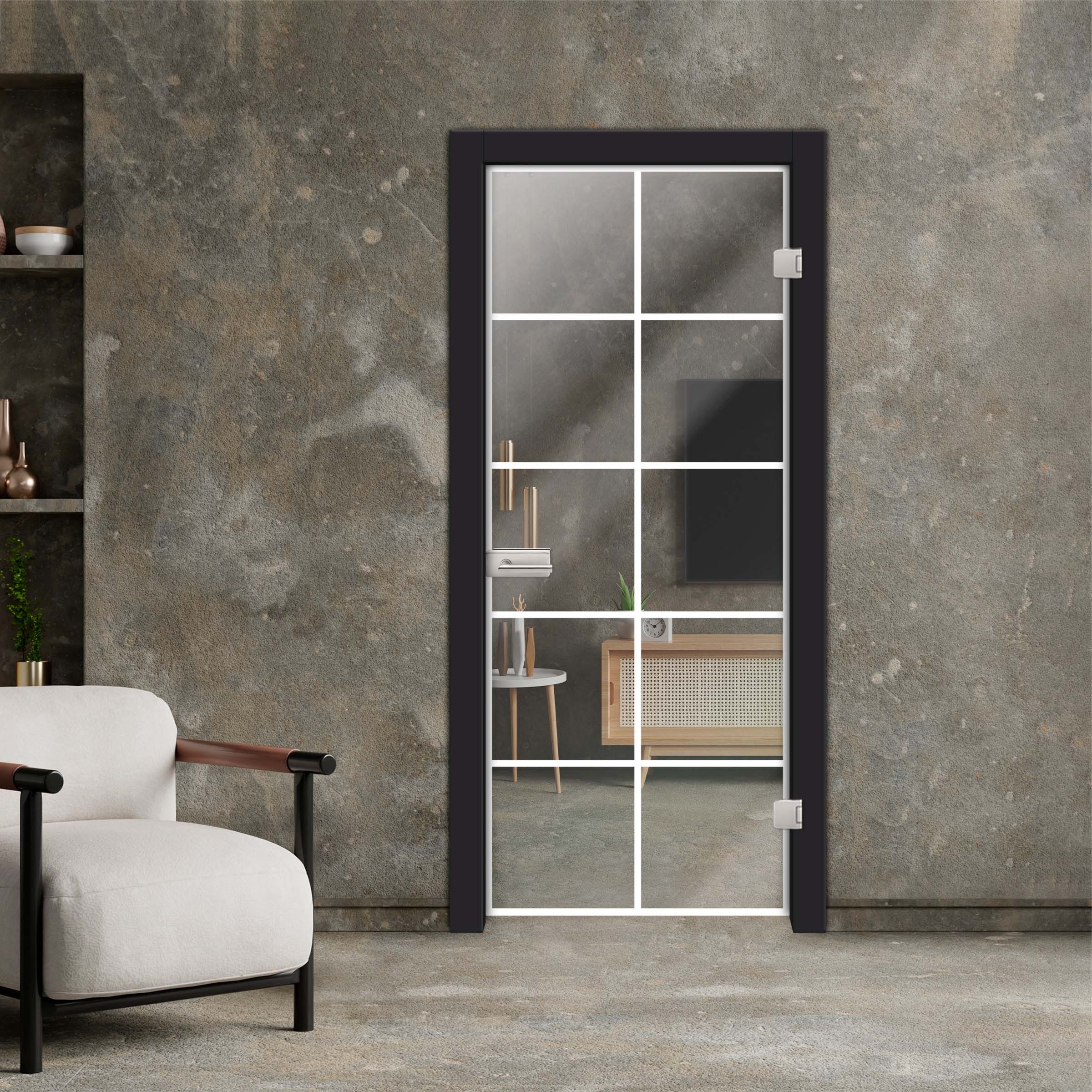 Frameless Industrial Style Hinged Glass Door IHGD-5323